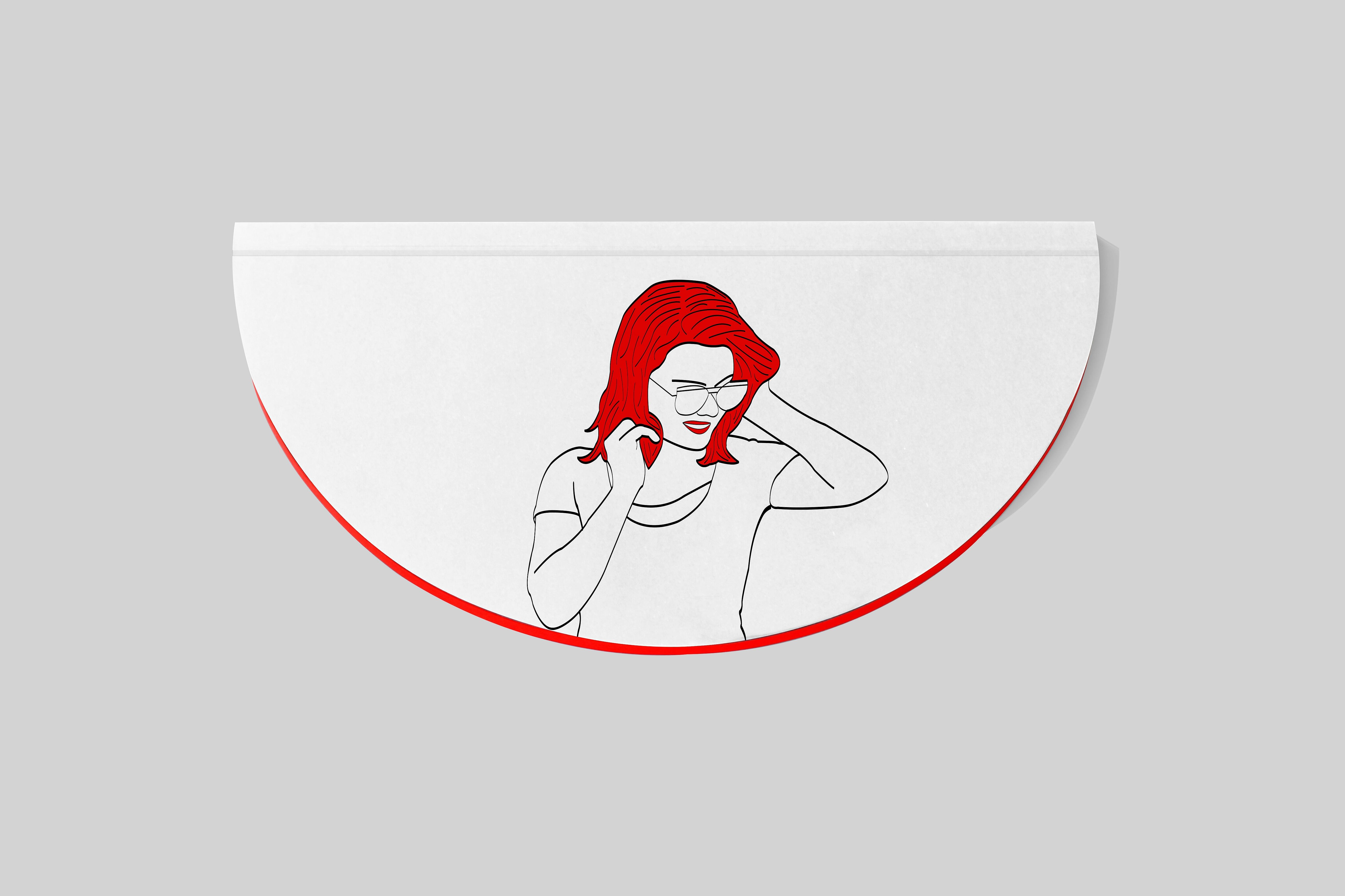 White,Red,Illustration,Font,Headgear,Logo,Sleeve,Drawing,Fictional character,Art