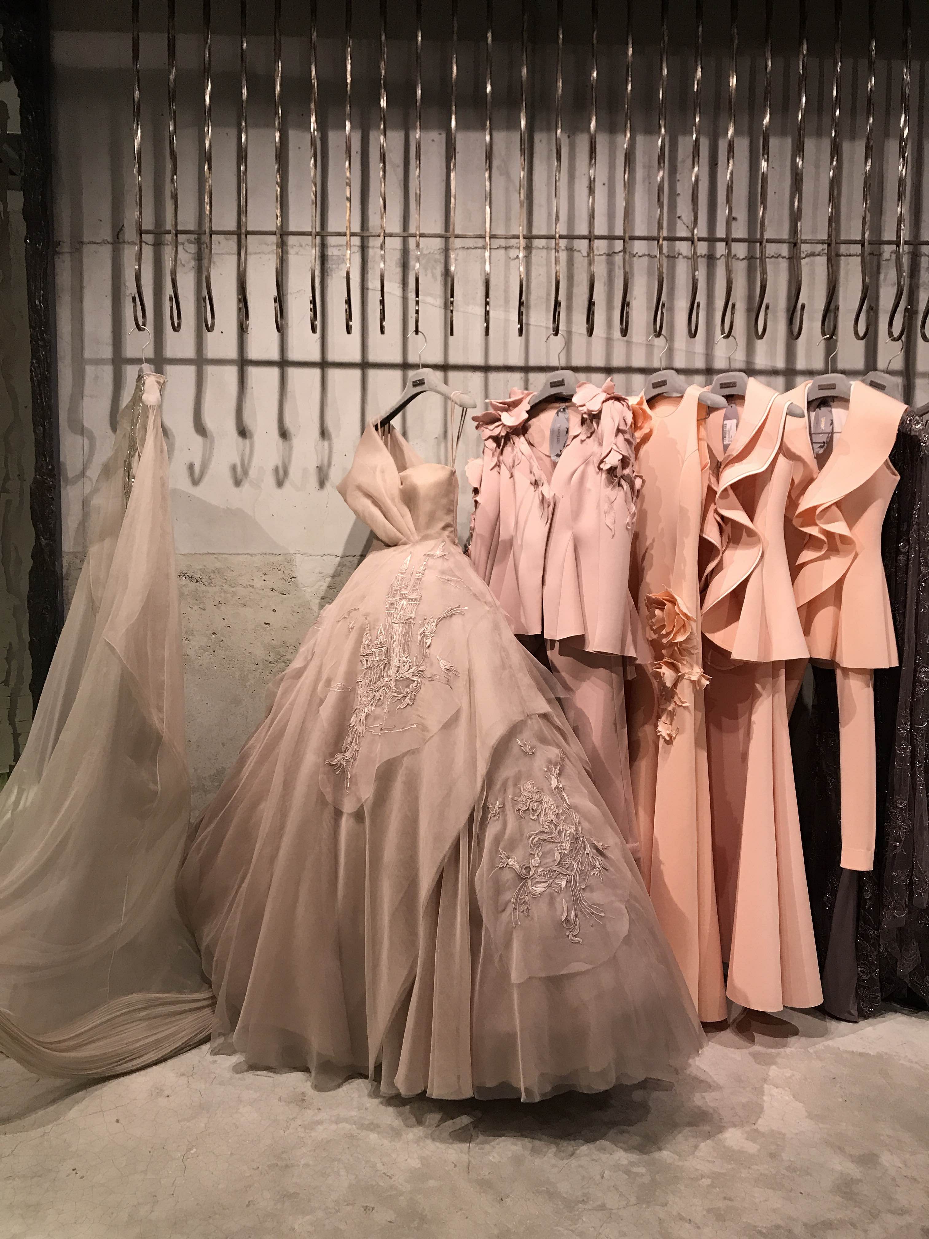 Dress,Clothing,Gown,Pink,Fashion,Haute couture,Bridal party dress,Wedding dress,Bridal clothing,Fashion design