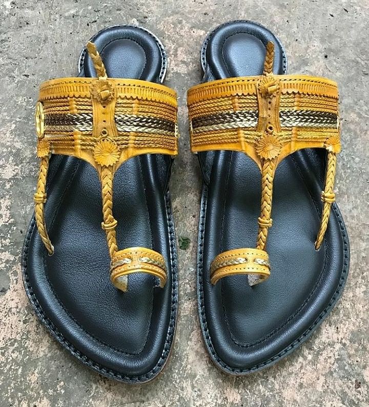 Footwear,Shoe,Sandal,Product,Yellow,Leather,Slipper,Metal