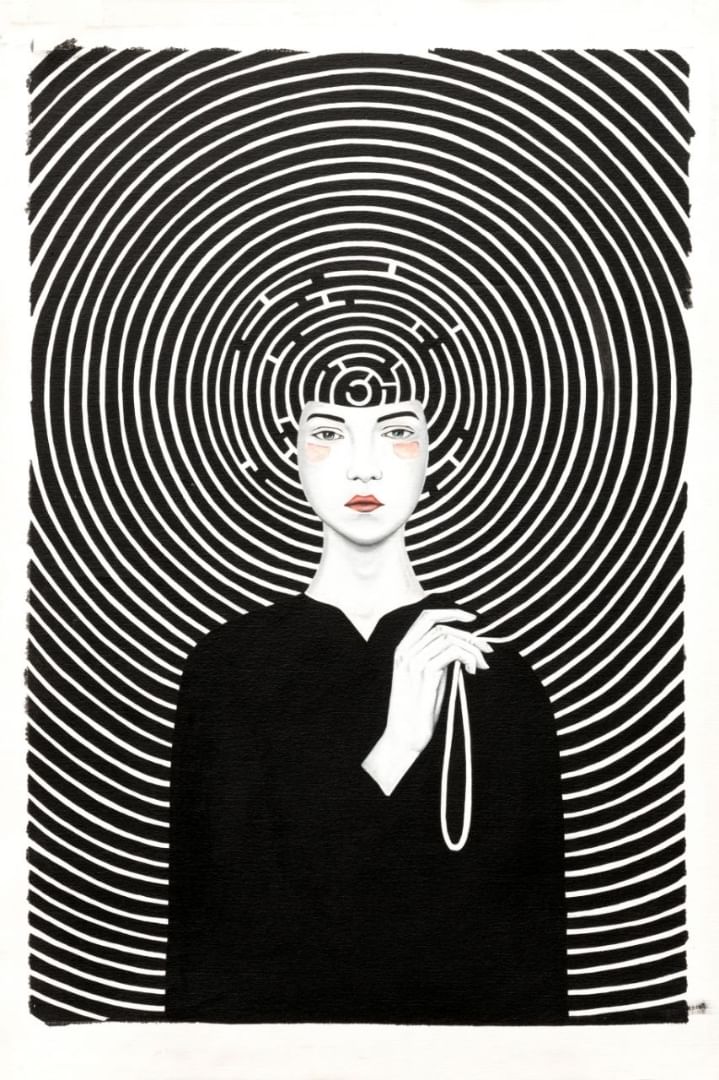 Illustration,Black-and-white,Line,Textile,Art,Rectangle,Style