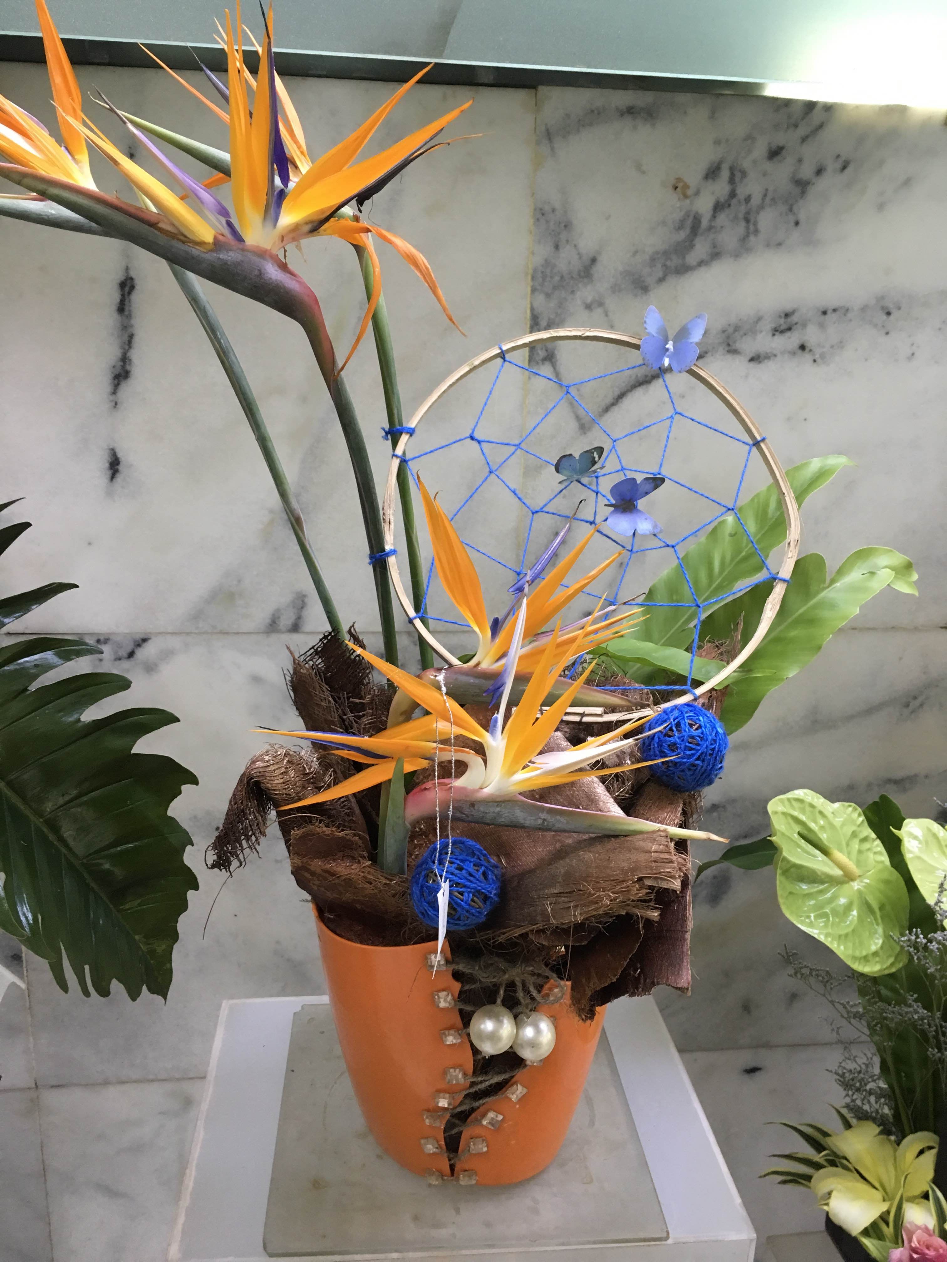 Flowerpot,bird of paradise,Flower,Plant,Floral design,Floristry,Houseplant,Art,Ikebana,Flower Arranging
