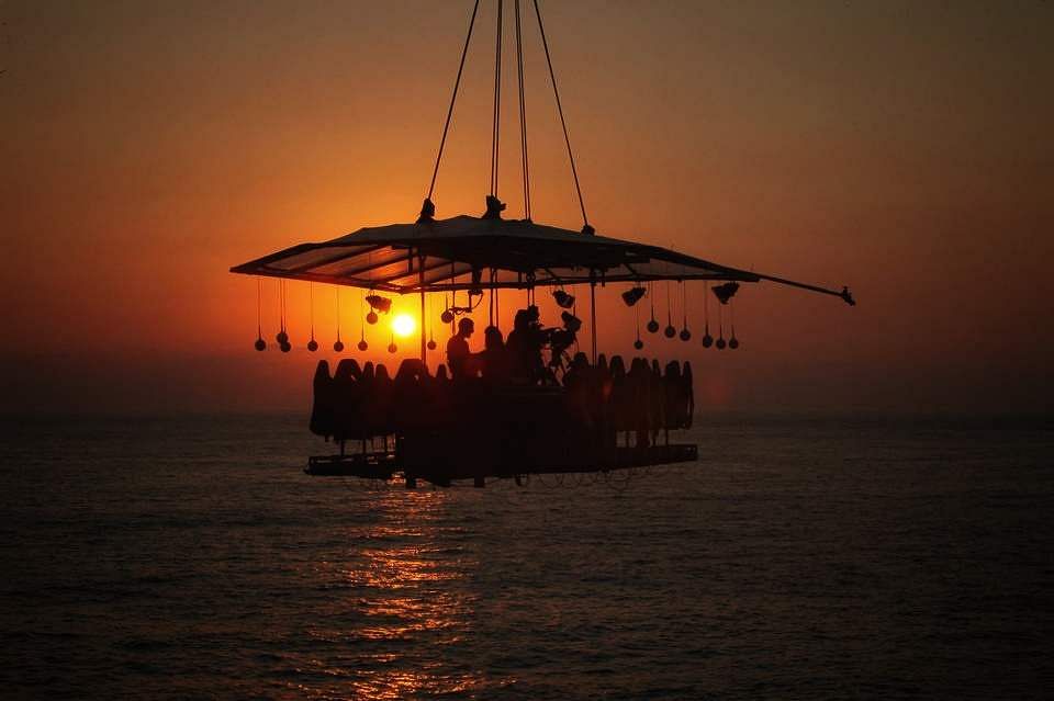 Sky,Horizon,Sea,Sunset,Calm,Ocean,Vehicle,Dhow,Evening,Vacation