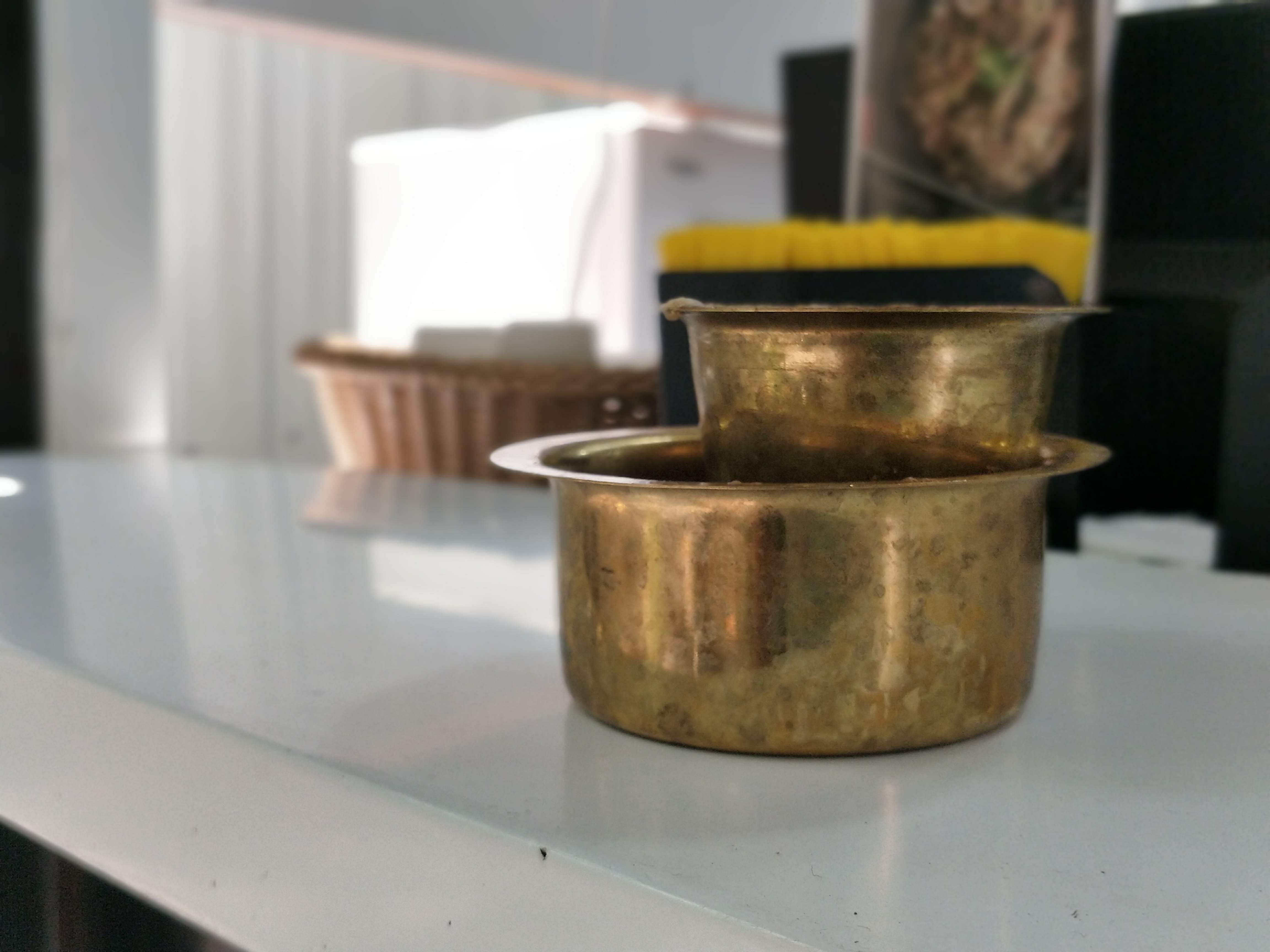 Yellow,Metal,Brass,Room,Table,Tableware