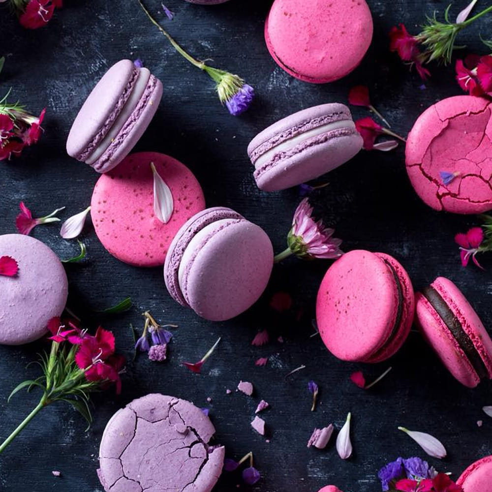 Macaroon,Pink,Food,Magenta,Sweetness,Cuisine