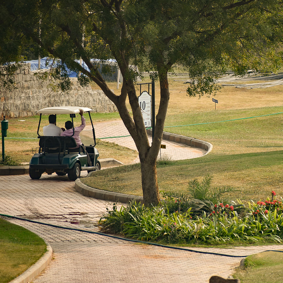 Motor vehicle,Golf cart,Tree,Vehicle,Grass,Lawn,Automotive design,Mode of transport,Sport venue,Car