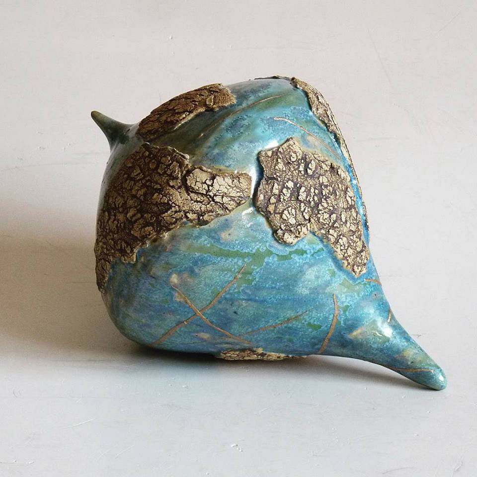 Turquoise,Conch,Ceramic,Turquoise,Conch,earthenware,Sea snail,Vase,Paperweight,Pottery