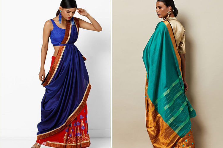 Clothing,Sari,Blue,Green,Aqua,Turquoise,Maroon,Formal wear,Fashion model,Yellow