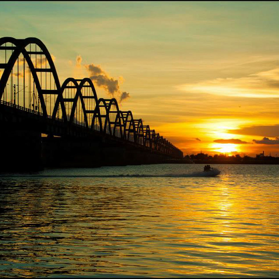 Sky,Bridge,Sunset,Water,Horizon,Afterglow,Evening,Dusk,Morning,Fixed link