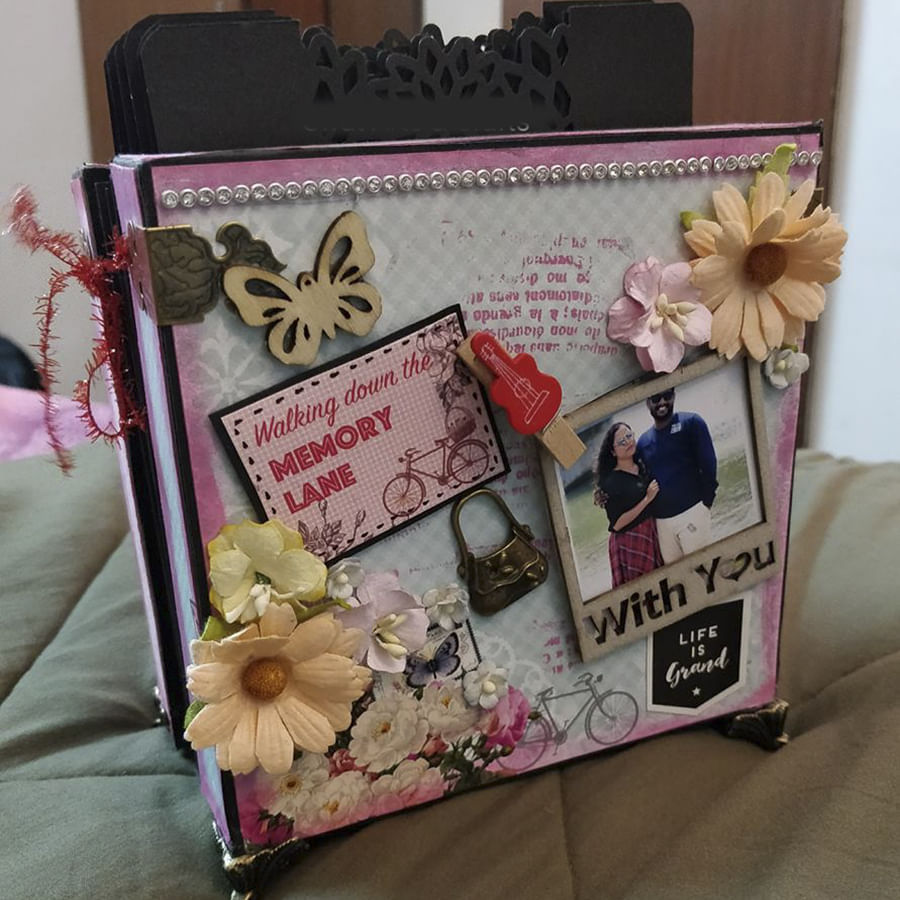 Pink,Scrapbooking,Craft,Rectangle,Art,Ribbon,Paper,Flower,Baggage,Present