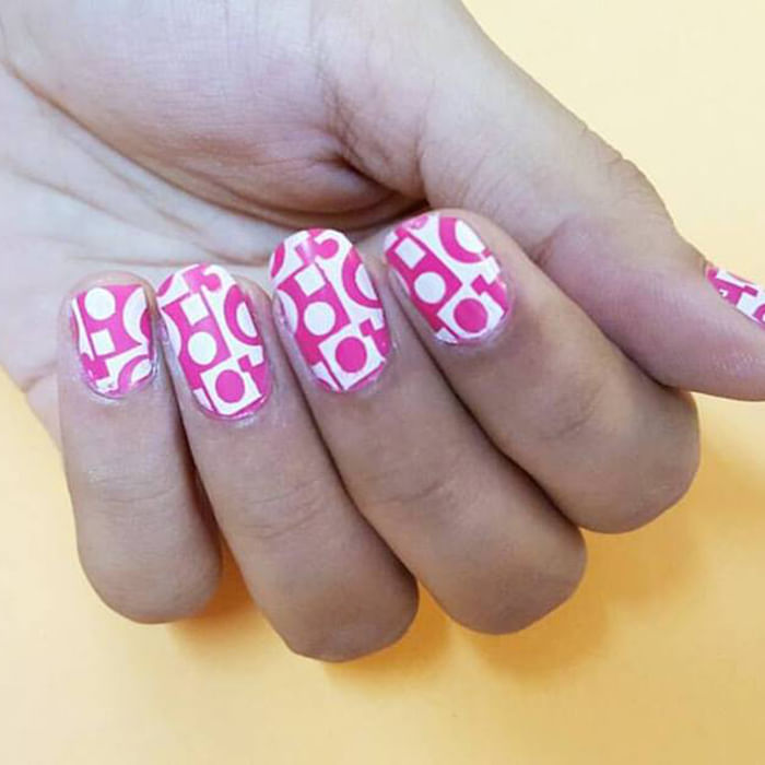 Nail,Finger,Pink,Nail polish,Nail care,Purple,Violet,Cosmetics,Hand,Text