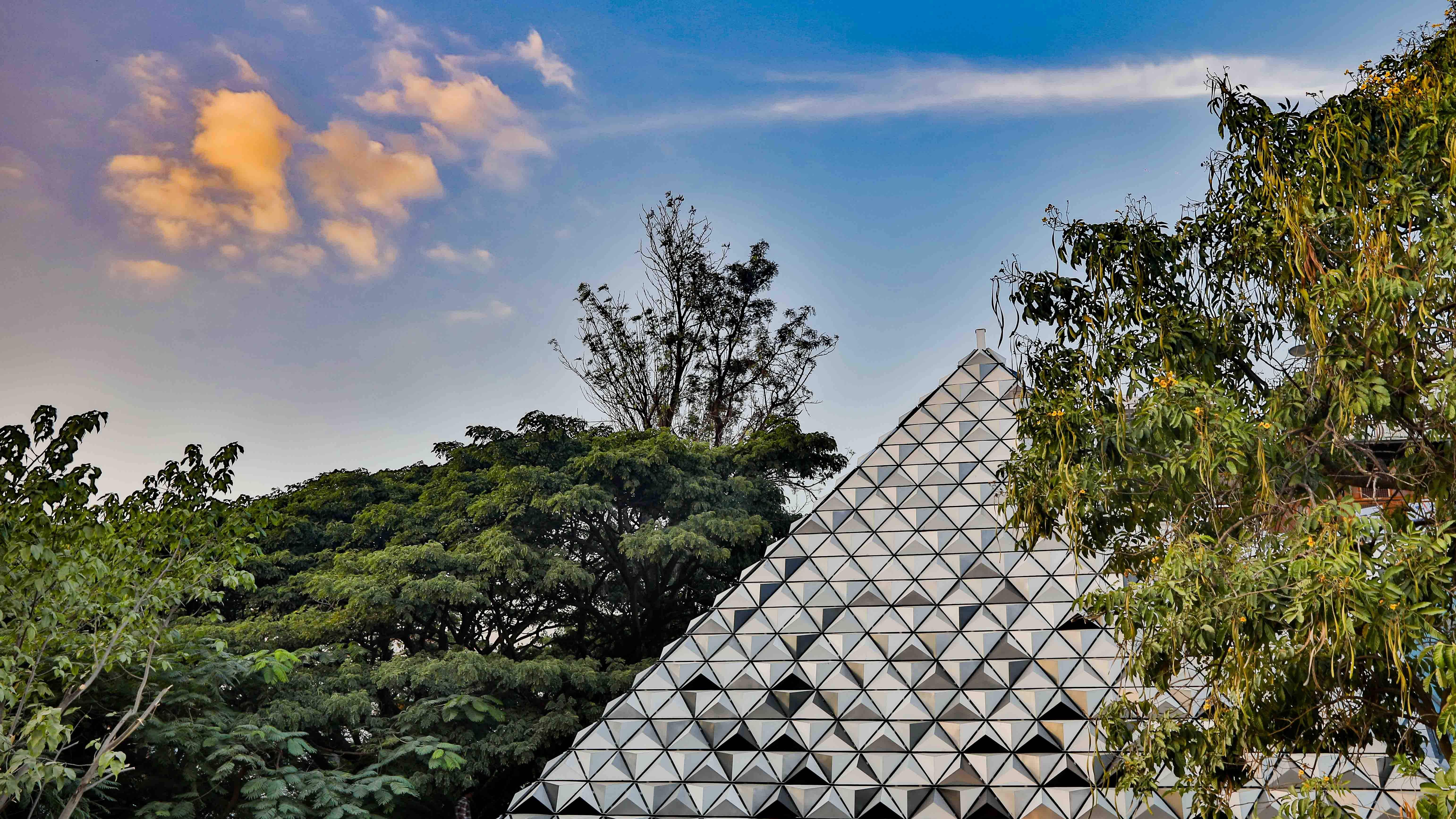 Sky,Vegetation,Tree,Cloud,Wall,Leaf,Jungle,Architecture,Roof,Plant