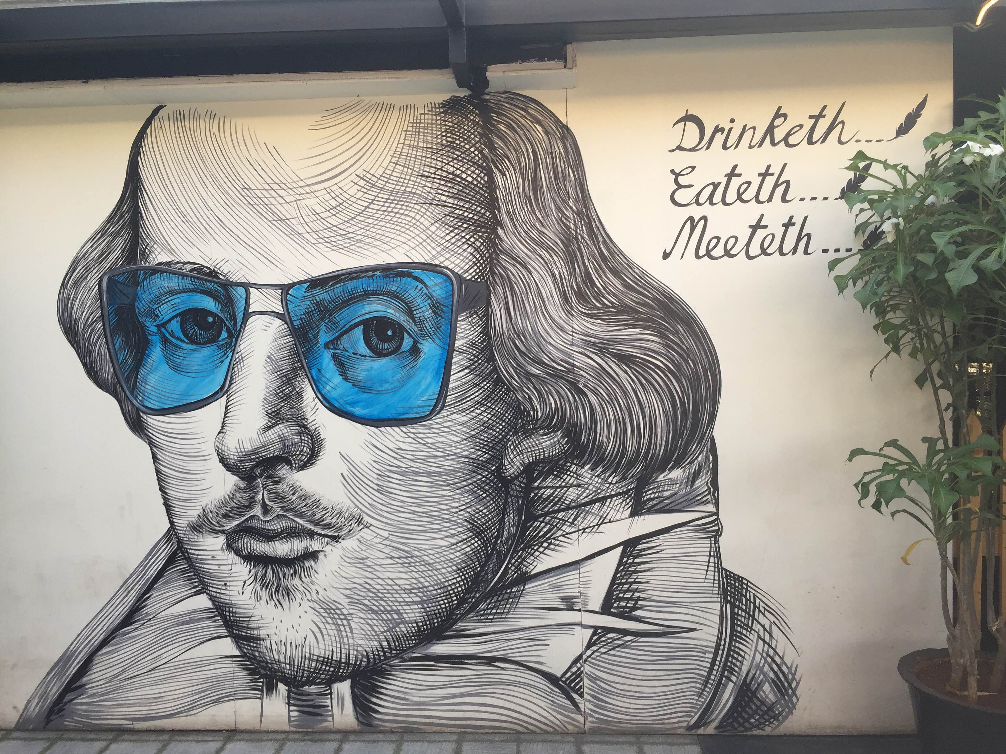 Drawing,Sketch,Art,Street art,Illustration,Cool,Wall,Visual arts,Moustache,Glasses