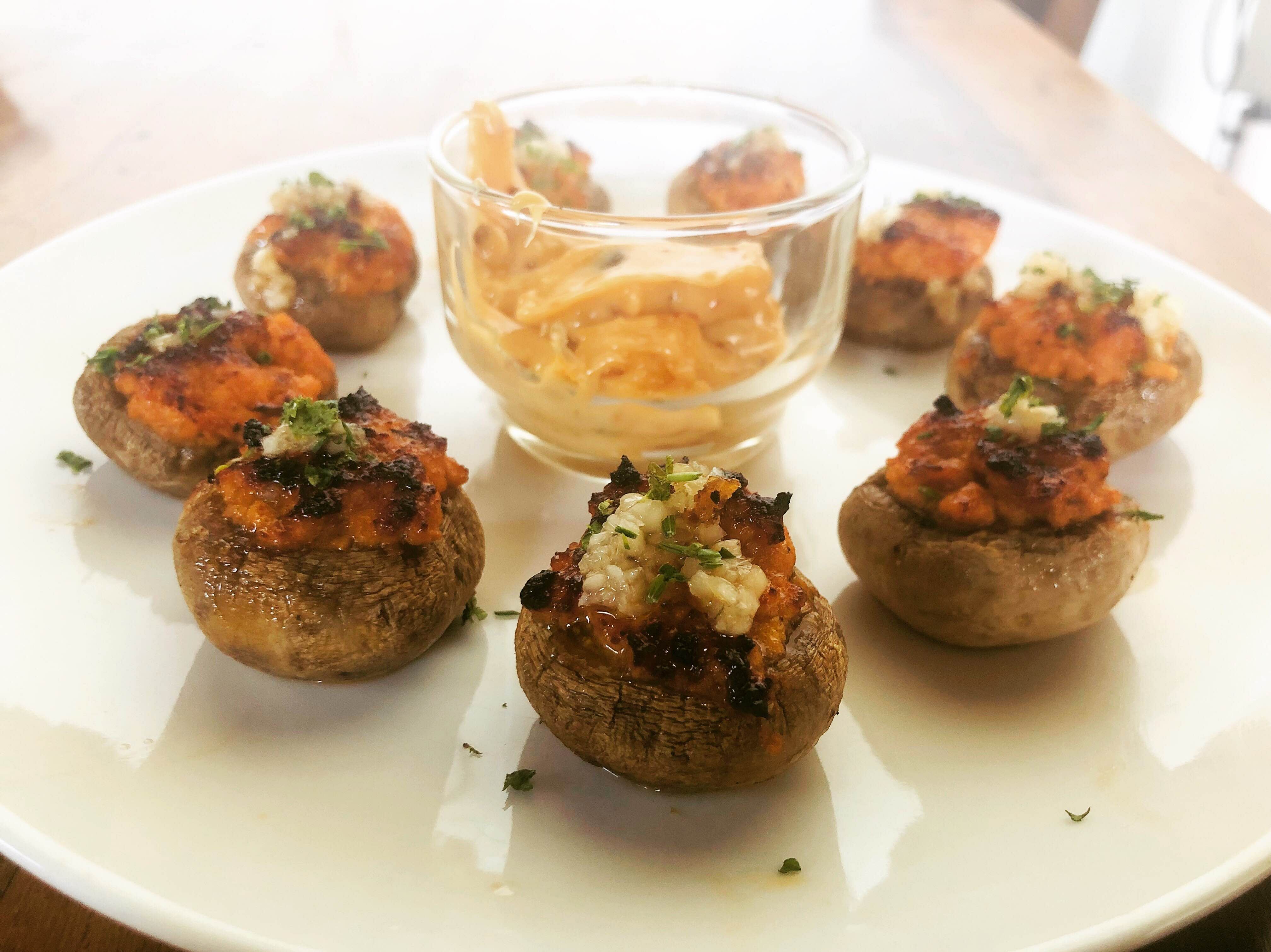 Dish,Food,Cuisine,Ingredient,Hors d'oeuvre,Stuffed mushrooms,Produce,Recipe,Meatball,Finger food