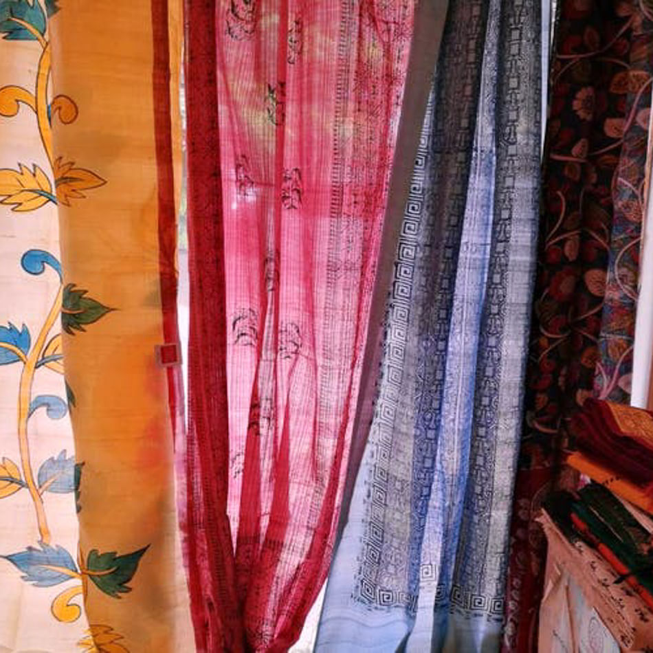 Curtain,Window treatment,Textile,Interior design,Room,Interior design,Stole,Silk,Window,Peach