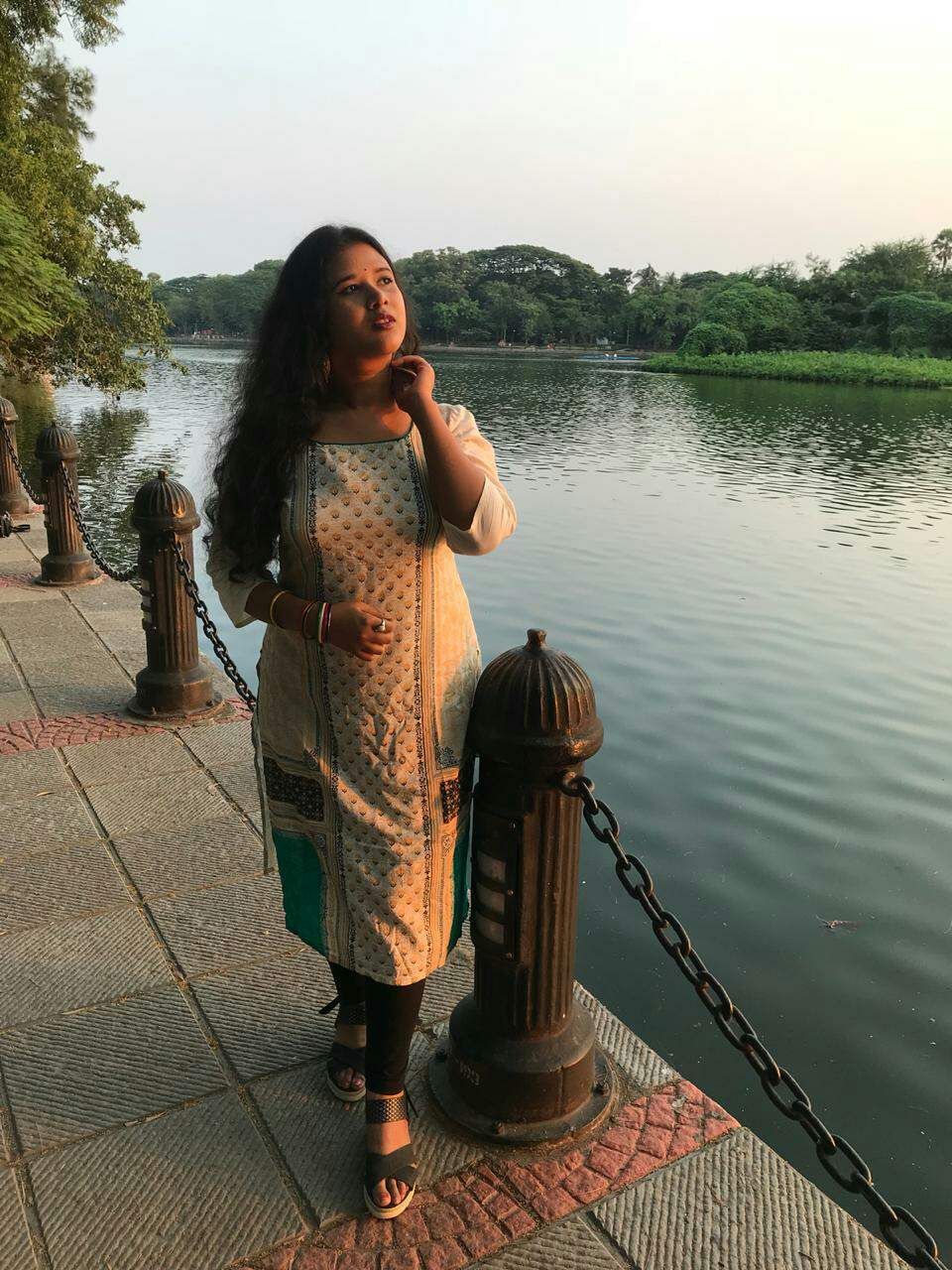 Water,Lady,Long hair,Photography,River,Bank,Lake,Leisure,Tourism