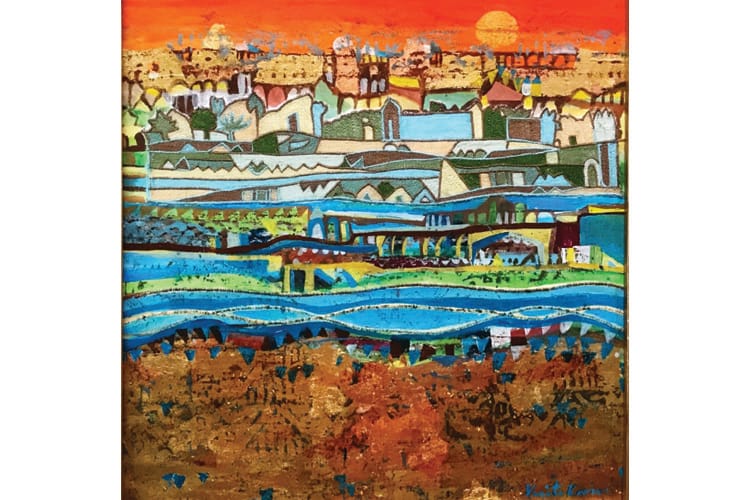 Painting,Art,Modern art,Textile,Visual arts,Artwork,Acrylic paint