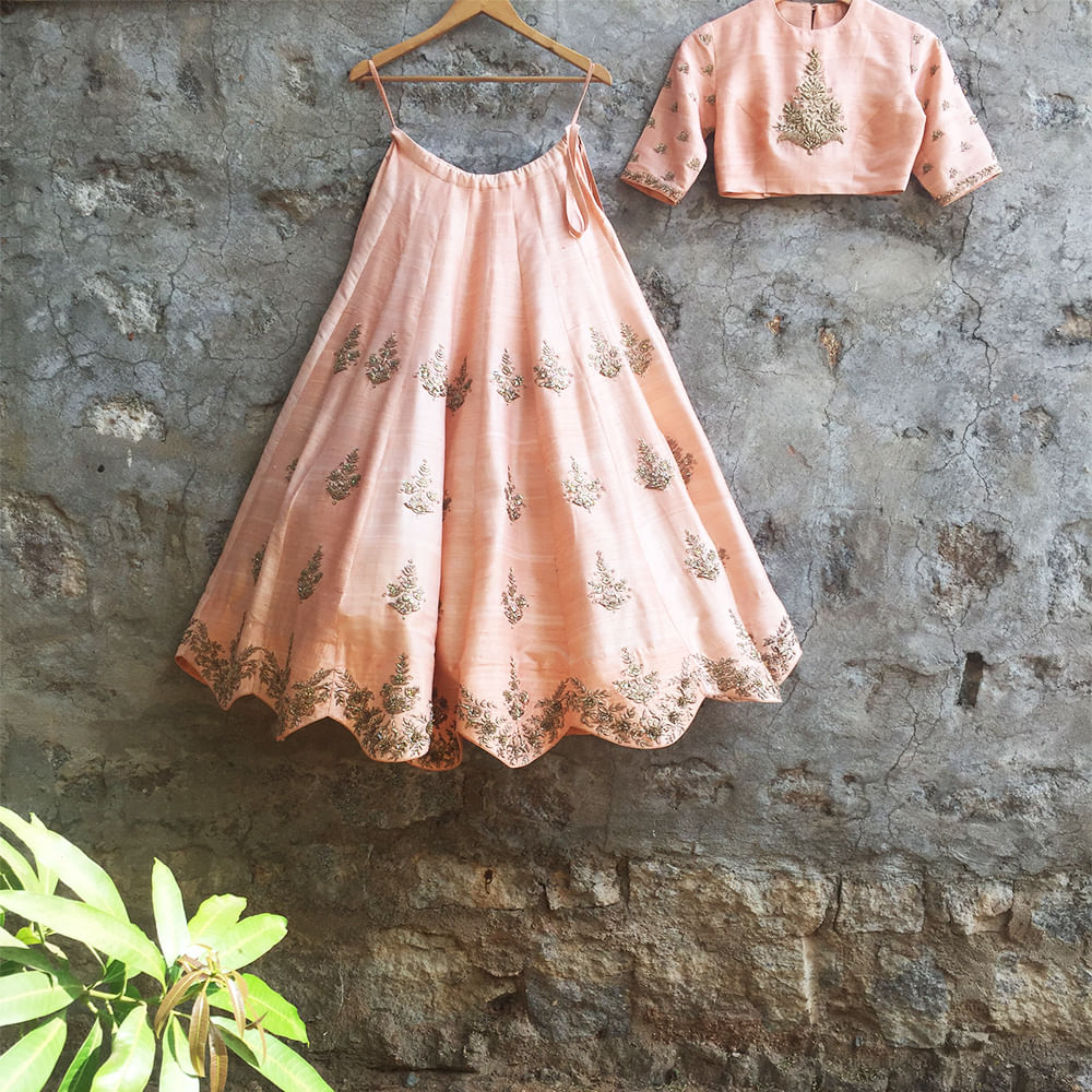 Clothing,Dress,Peach,Pink,A-line,Fashion,Lace,Pattern,Gown,Victorian fashion