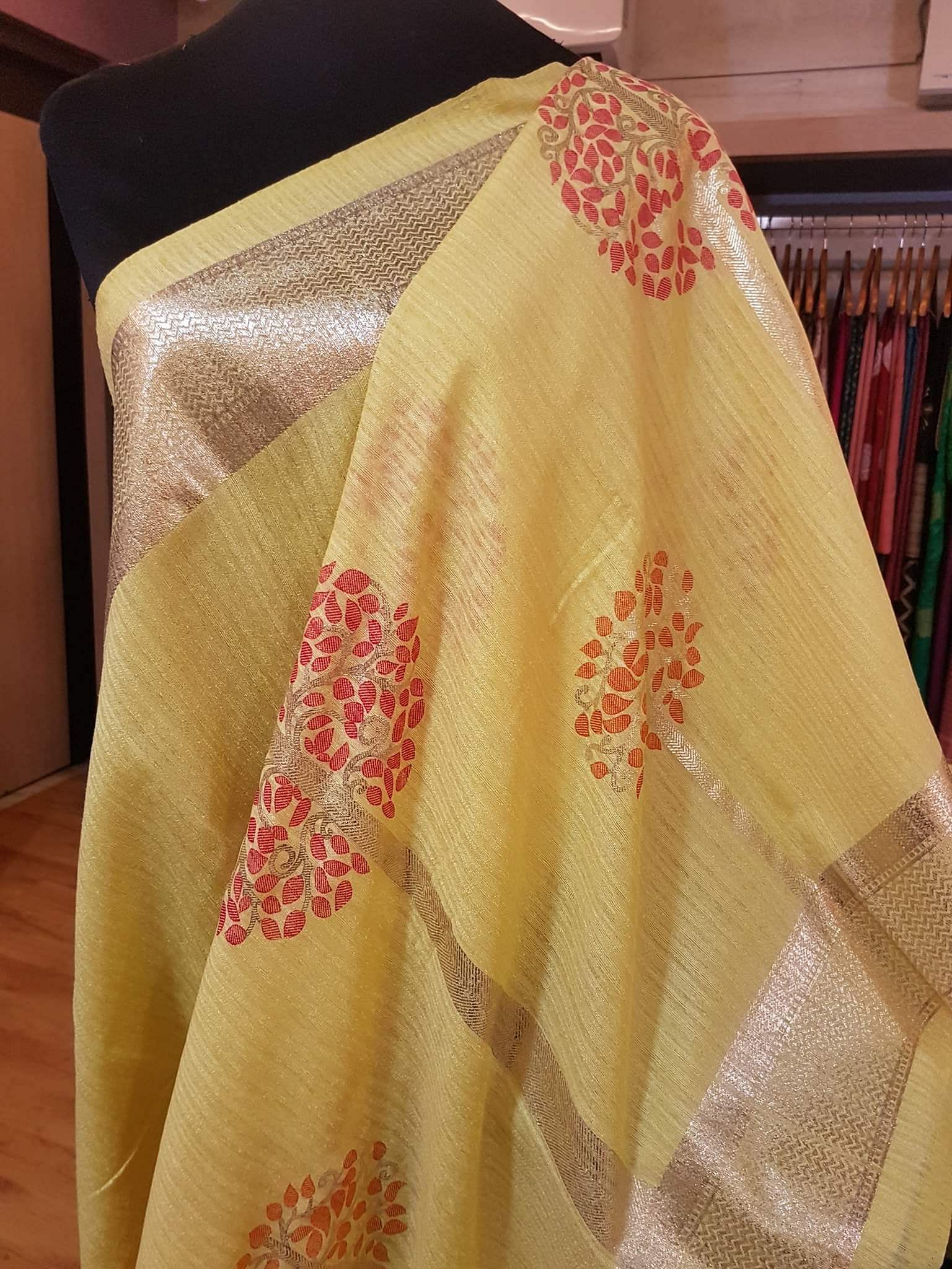 Yellow,Clothing,Pink,Textile,Peach,Embroidery,Needlework,Beige,Magenta,Room