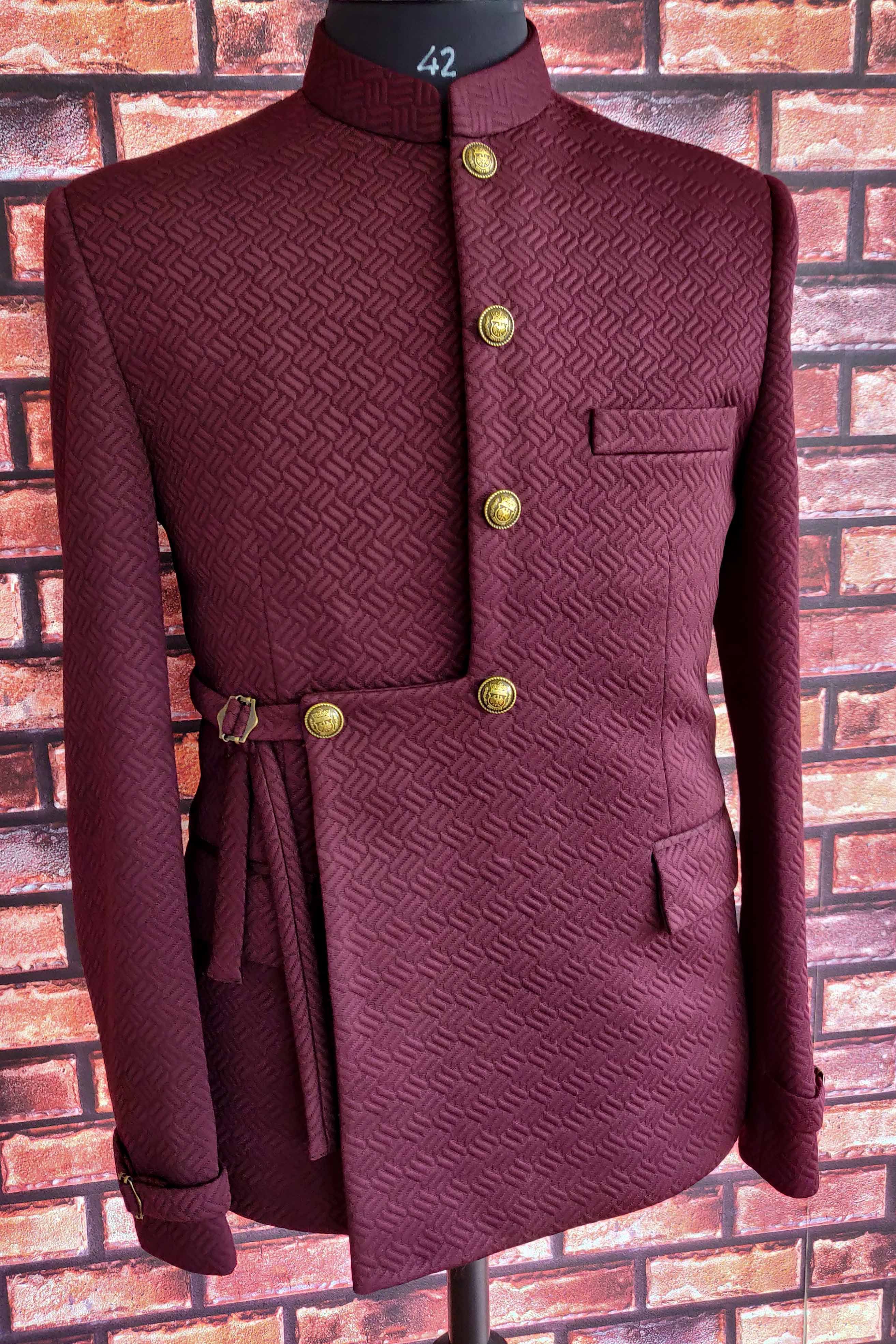 Clothing,Outerwear,Suit,Jacket,Purple,Maroon,Button,Overcoat,Blazer,Coat