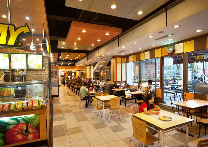 Building,Food court,Restaurant,Café,Fast food restaurant,Interior design,Cafeteria,Fast food,Coffeehouse,Mixed-use