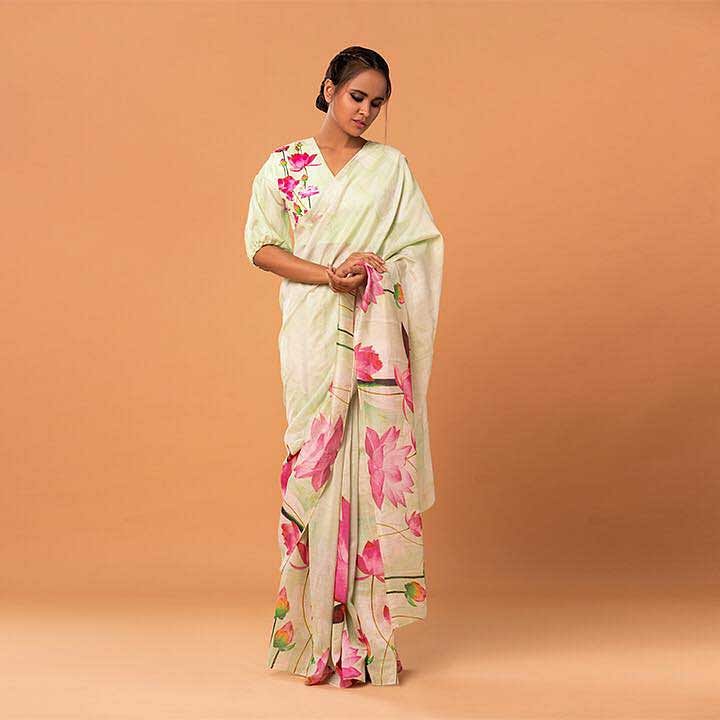 Clothing,Pink,Sari,Yellow,Costume,Peach,Kimono,Formal wear,Textile,Silk