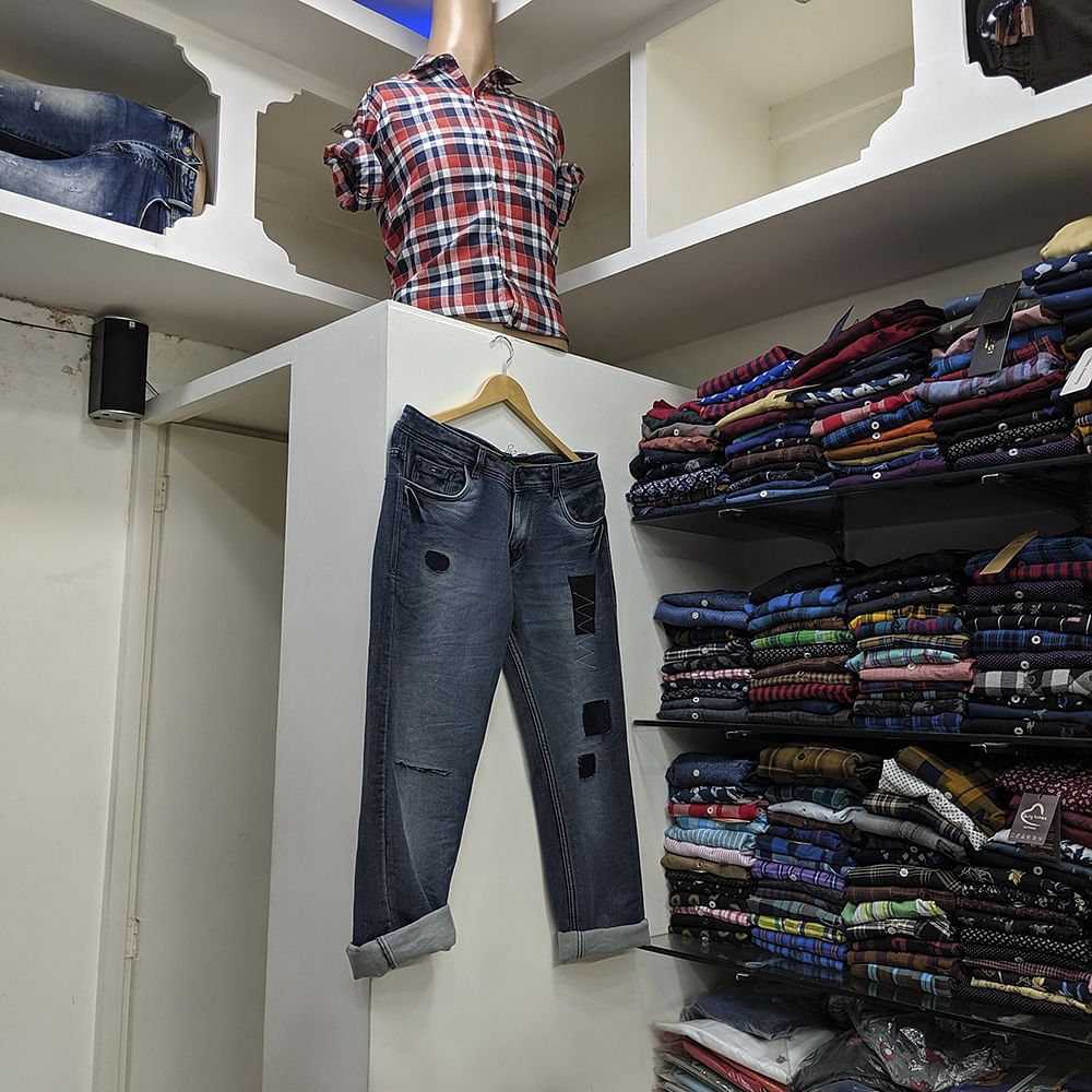Clothing,Plaid,Jeans,Denim,Textile,Design,Pattern,Room,Tartan,Clothes hanger