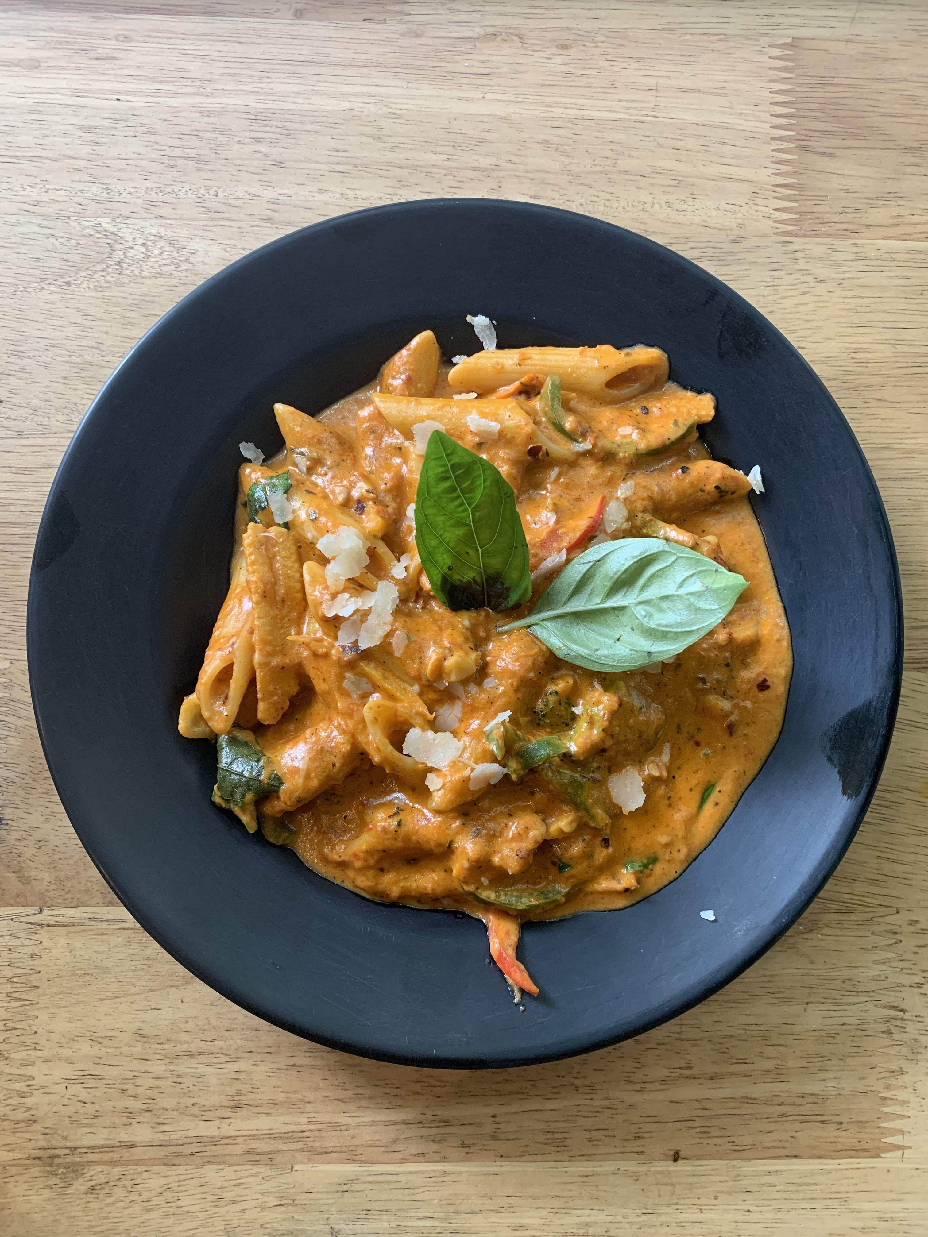 Dish,Food,Cuisine,Ingredient,Meat,Vodka sauce,Produce,Staple food,Penne,Recipe