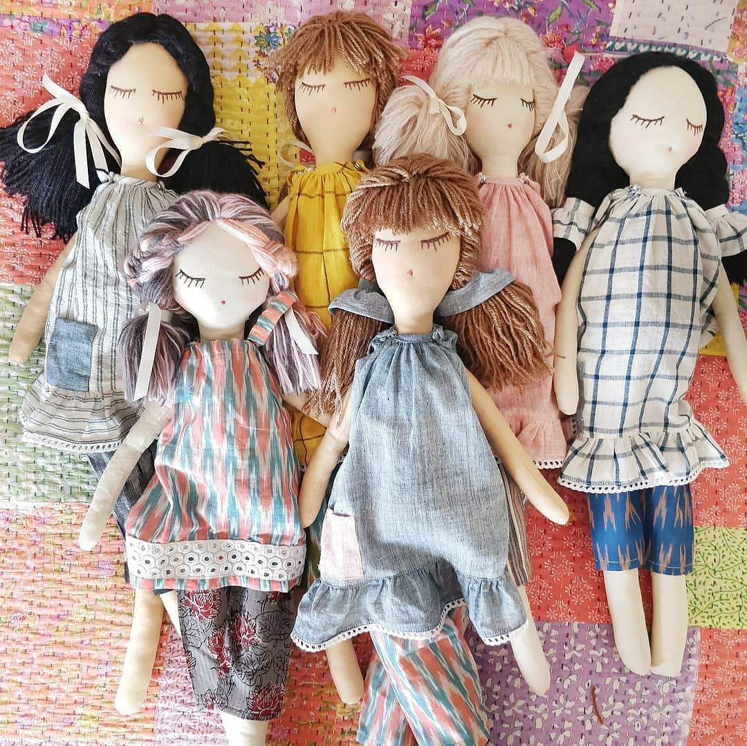 People,Toy,Doll,Pattern,Friendship,Design,Plaid,Textile,Pattern,Child