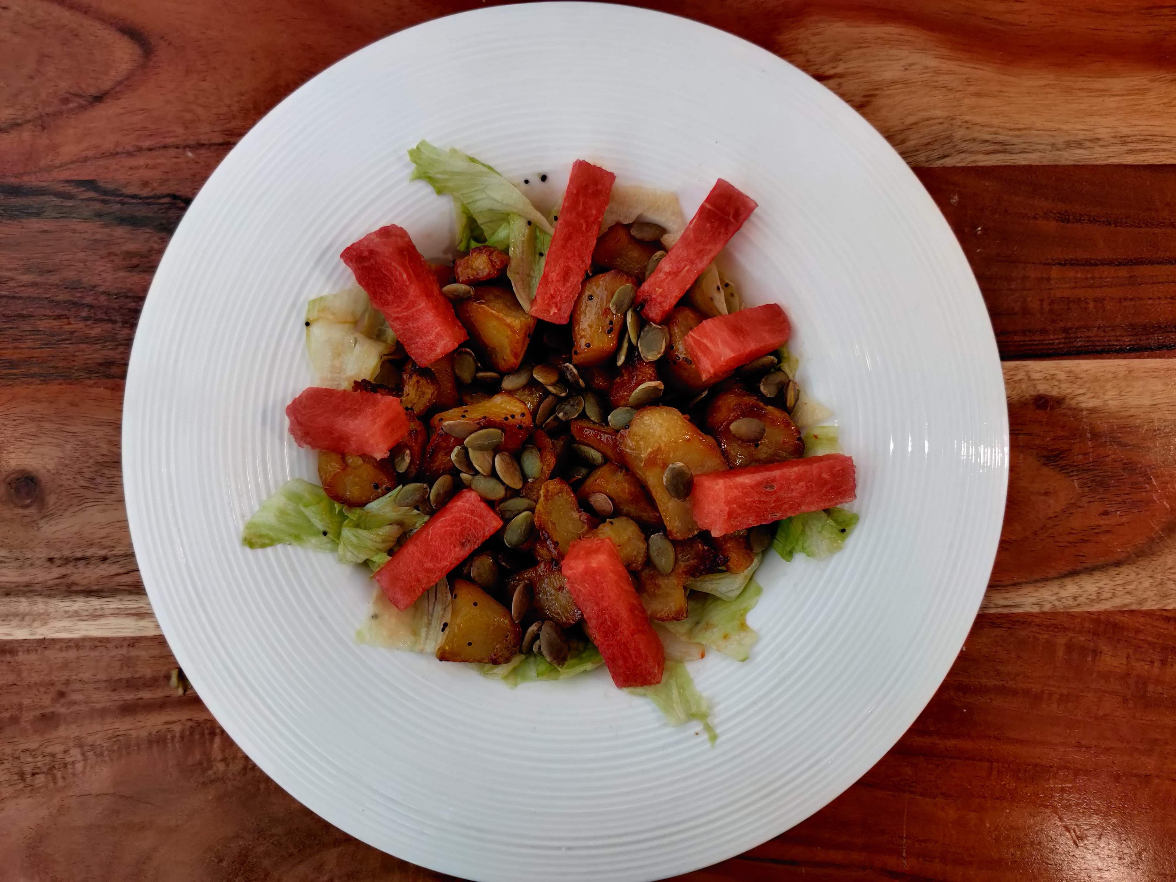 Food,Cuisine,Dish,Ingredient,Vegetable,Produce,Rhubarb,Vegetarian food,Panzanella,Salad