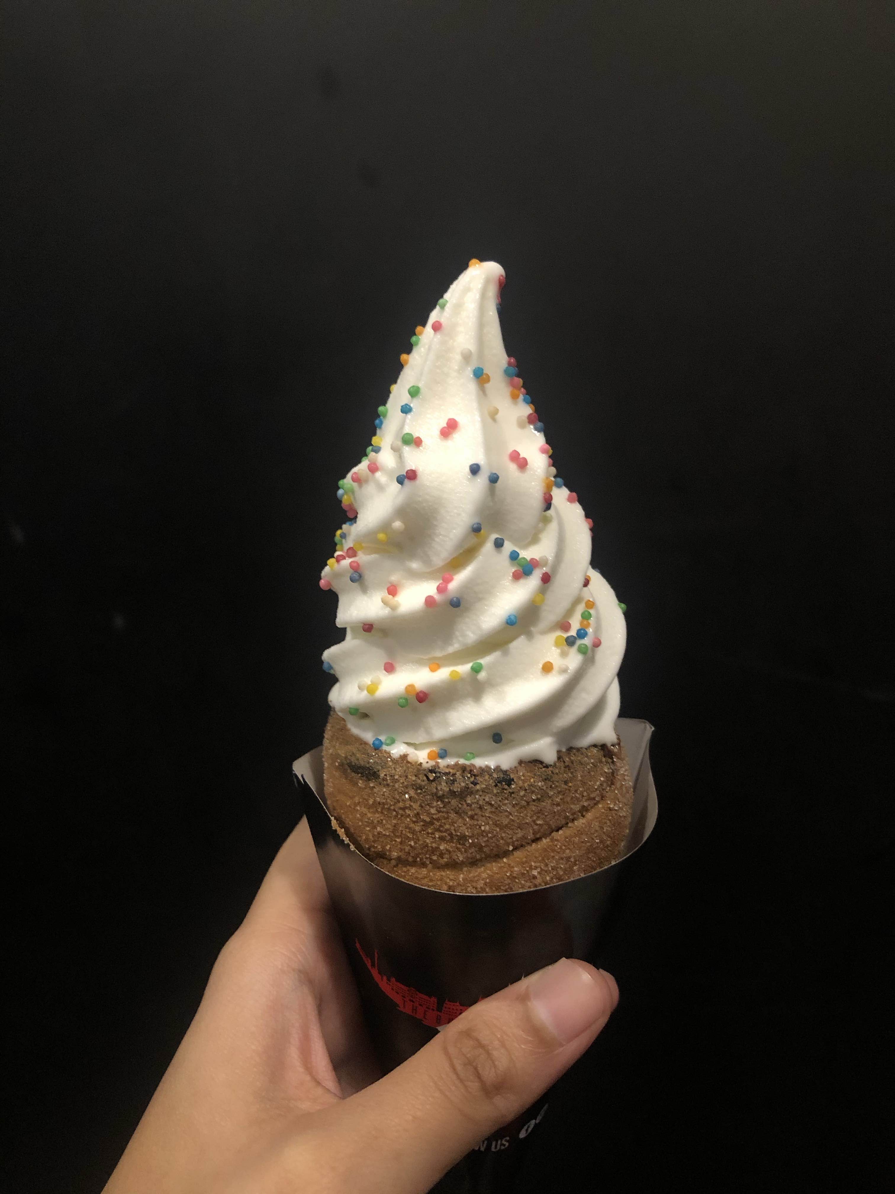 Ice cream cone,Frozen dessert,Soft Serve Ice Creams,Ice cream,Cone,Food,Dessert,Dairy,Sprinkles,Buttercream