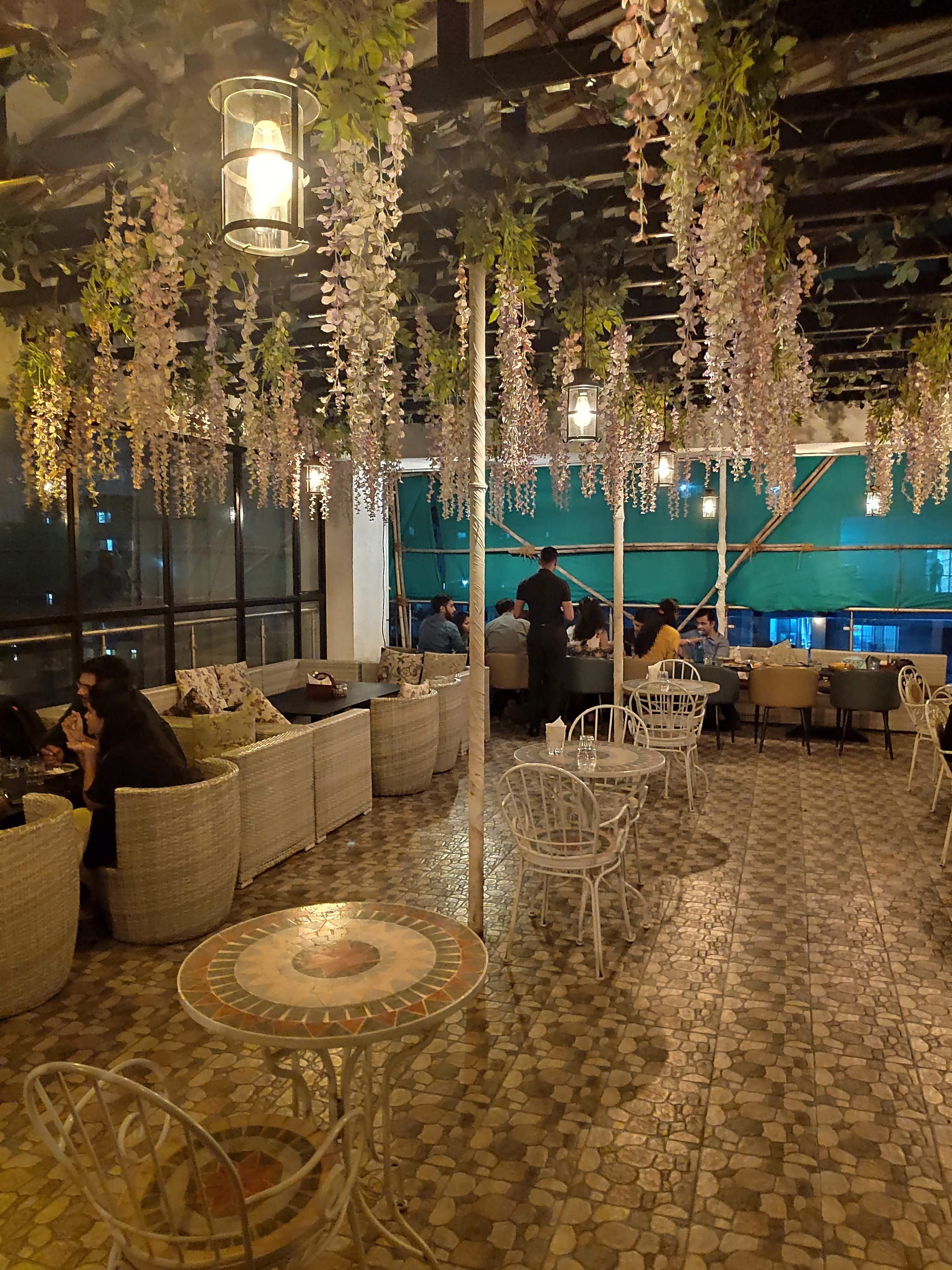 Lighting,Interior design,Architecture,Tree,Building,Restaurant,Room,Night,Lobby,Hotel