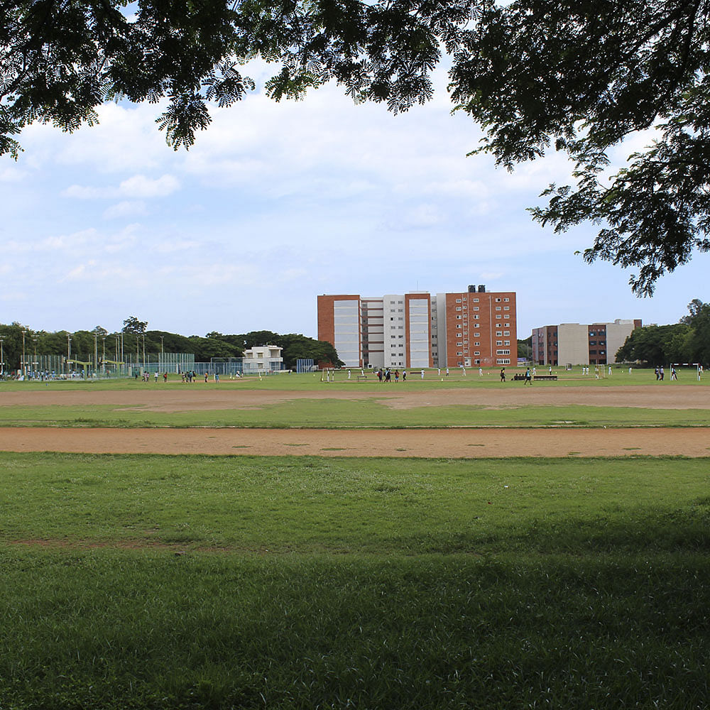 Sport venue,Grass,Daytime,Land lot,Lawn,Sky,Tree,Plain,Campus,Architecture