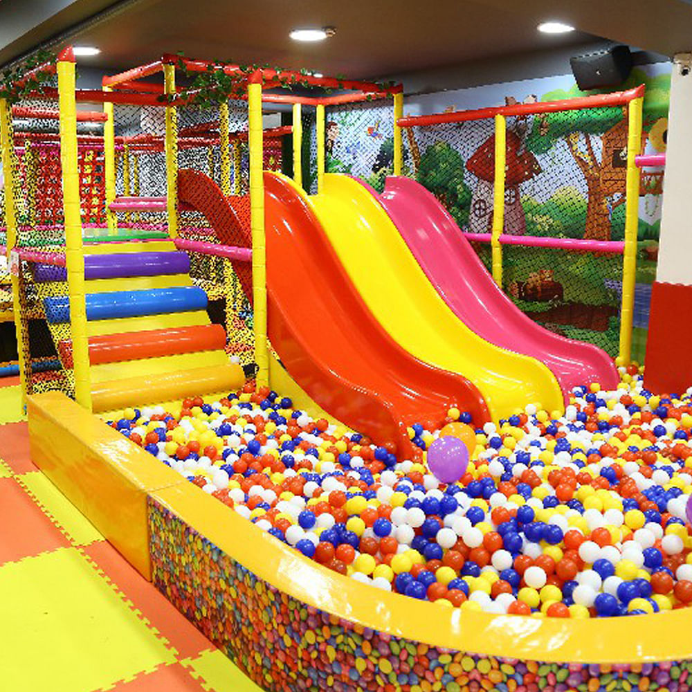 Ball pit,Outdoor play equipment,Playground,Public space,Play,Human settlement,Playground slide,Toy,Chute,Majorelle blue