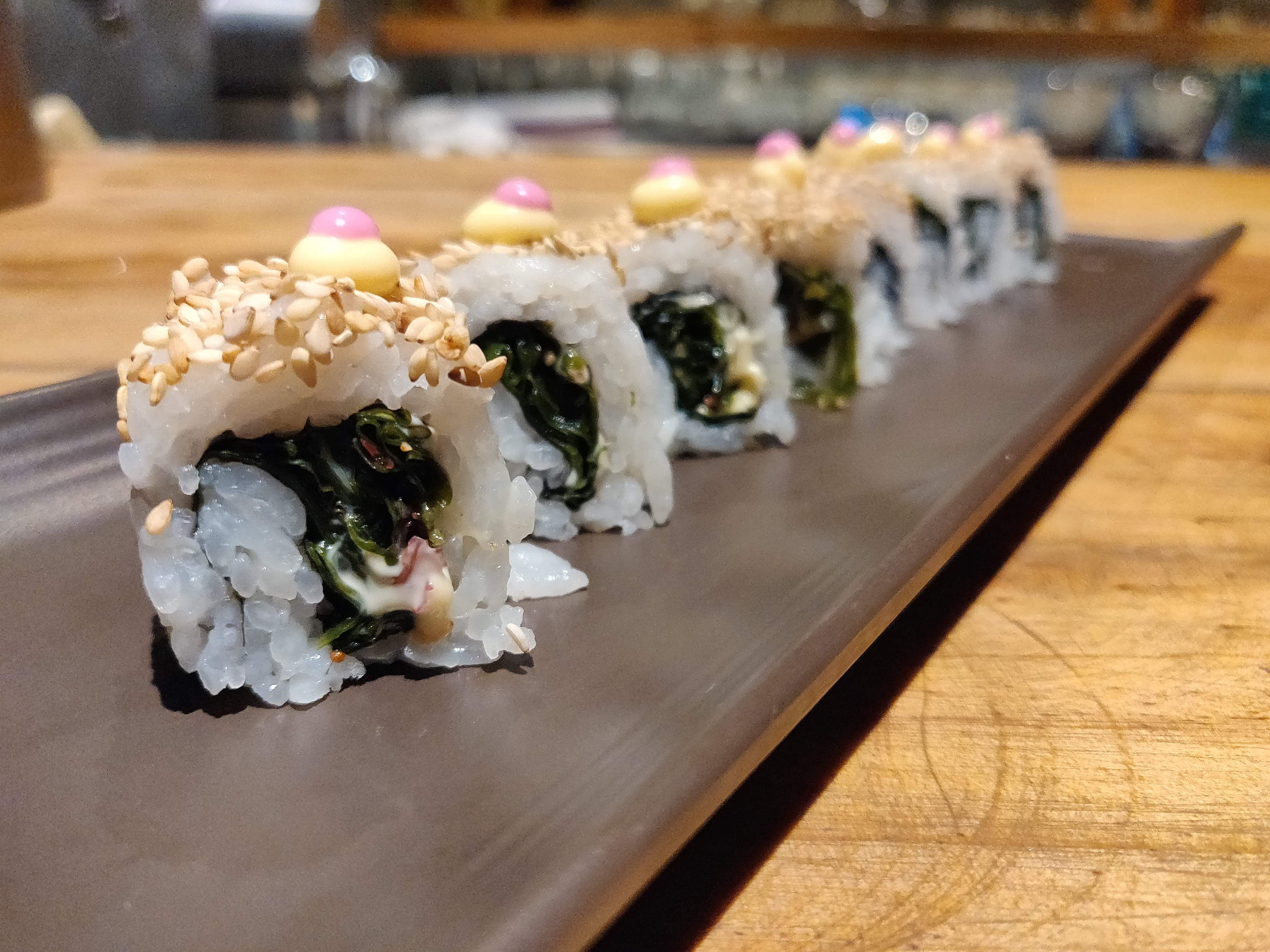 Dish,Cuisine,Sushi,Food,California roll,Gimbap,Comfort food,Nori,Japanese cuisine,Ingredient