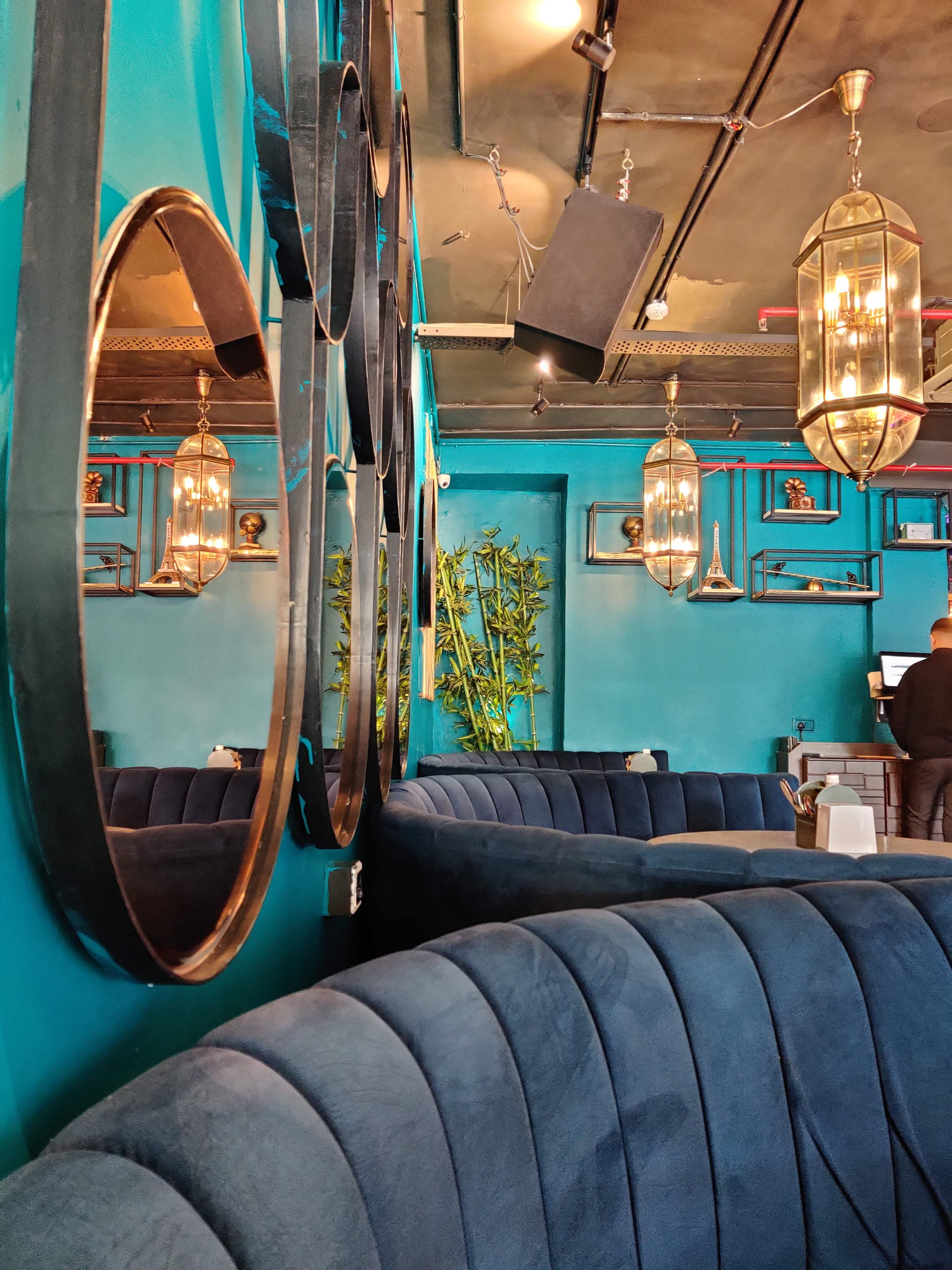 Turquoise,Teal,Turquoise,Room,Vehicle,Wheel,Mirror