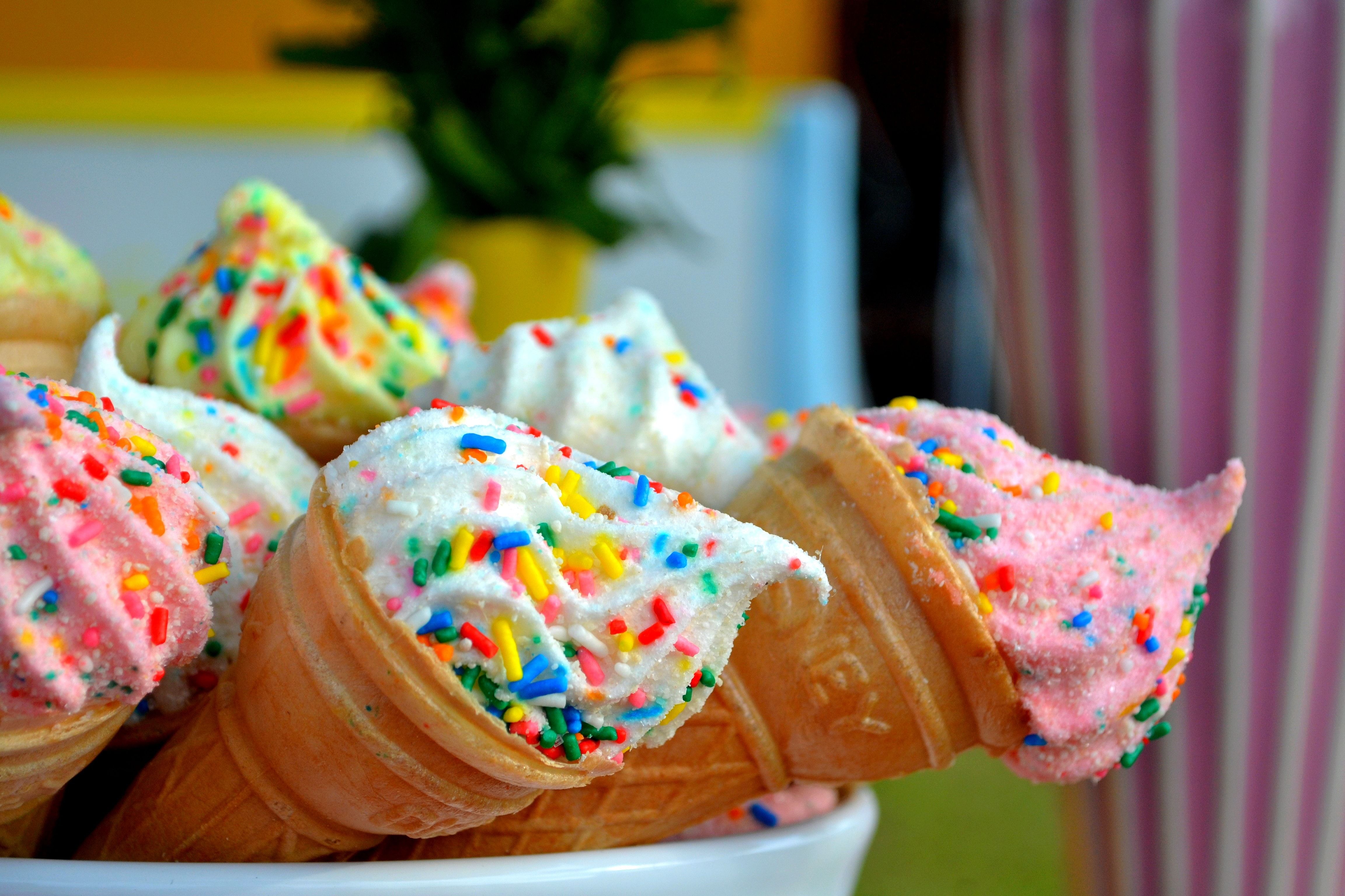 Food,Sprinkles,Dessert,Cuisine,Sweetness,Ice cream cone,Dish,Frozen dessert,Ingredient,Icing