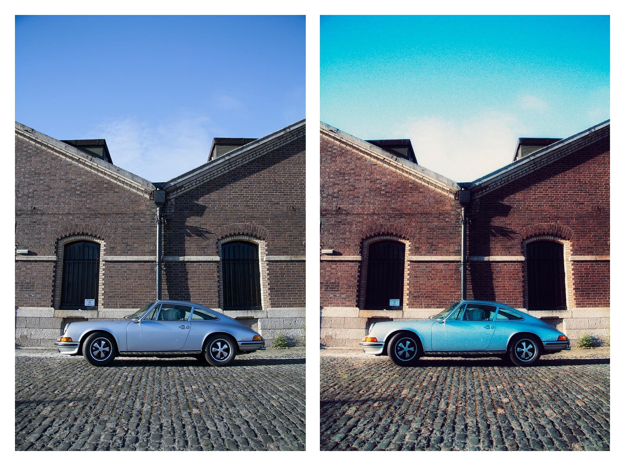 Vehicle,Car,Blue,Sky,Wall,Yellow,Automotive design,Architecture,Vehicle door,Building