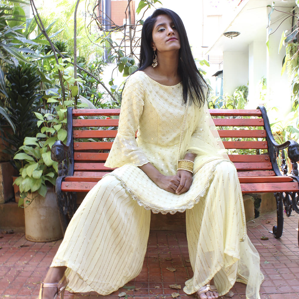 ayesha khan dress designer Ayesha Khan wearing our VIRAL mirror work suit , (@ayeshaakhan_official ), Original mirror embroidery., Premium designer finish., The shine is real no filters, no fake work., Shop the exact outfit