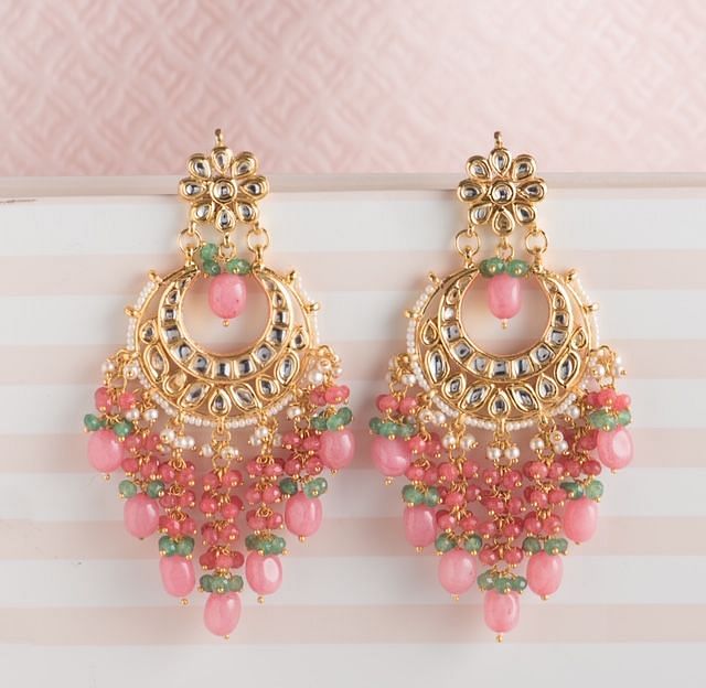 Jewellery,Earrings,Pink,Fashion accessory,Pearl,Gemstone,Body jewelry,Ear,Magenta,Peach