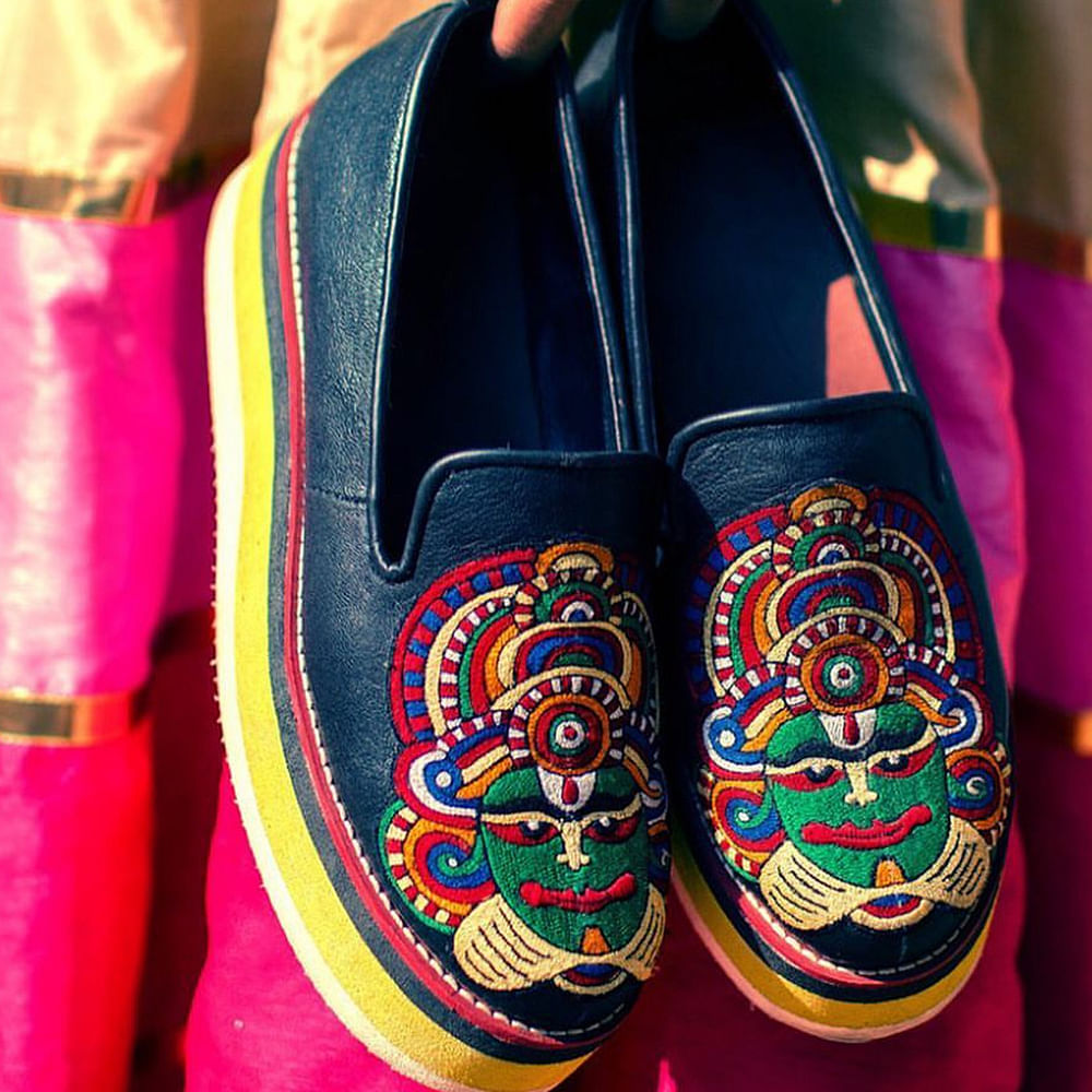 Footwear,Shoe,Visual arts,Tradition,Design,Espadrille,Textile,Pattern,Magenta,Street fashion