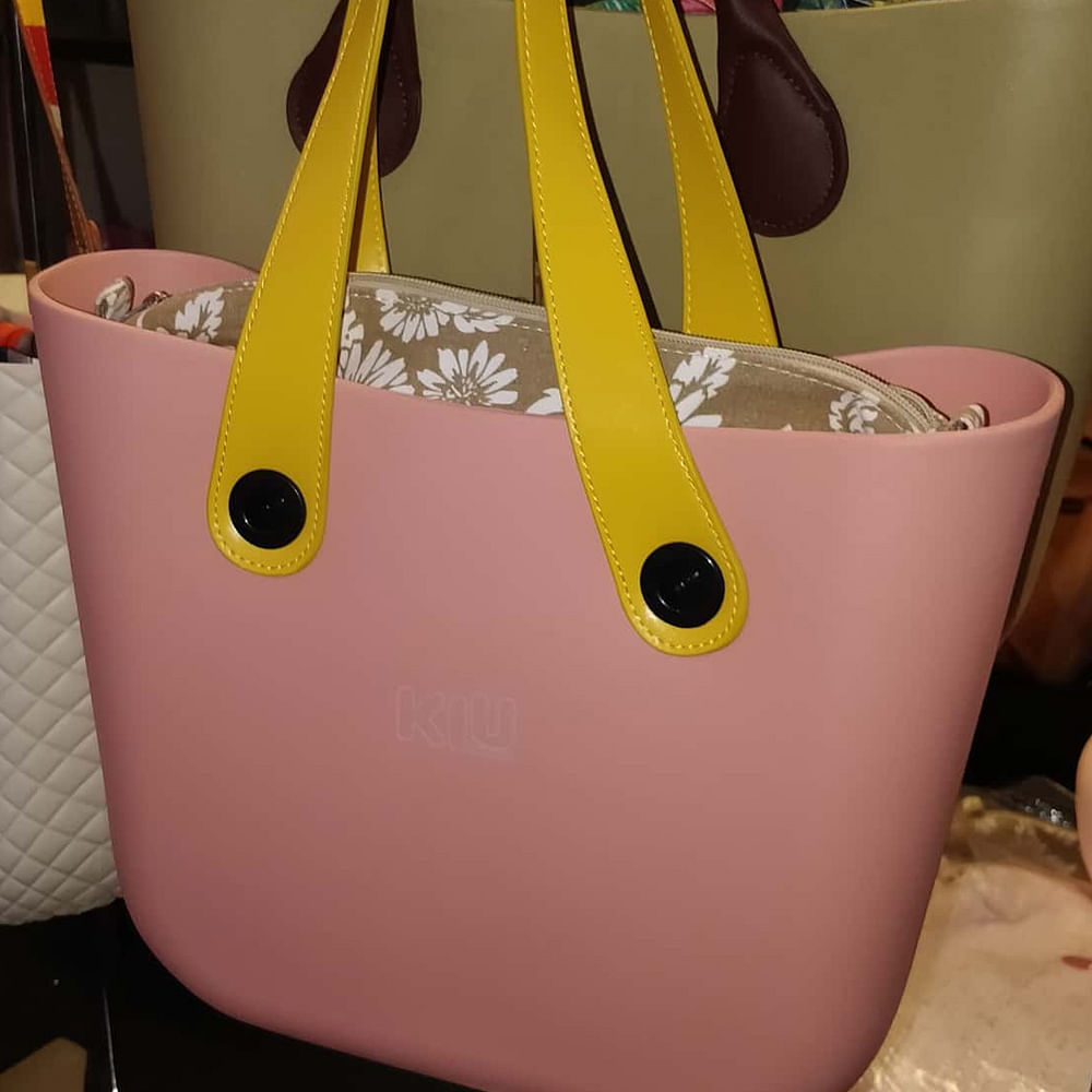 Bag,Handbag,Yellow,Pink,Shoulder bag,Fashion accessory,Material property,Diaper bag,Tote bag,Luggage and bags