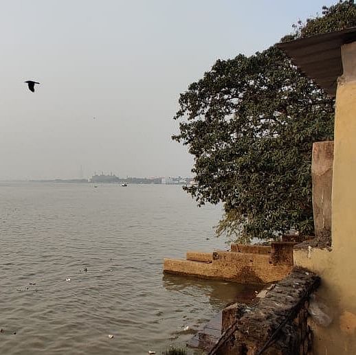 Water,Atmospheric phenomenon,Sky,Sea,Tree,Calm,River,Bank,Coast,Horizon