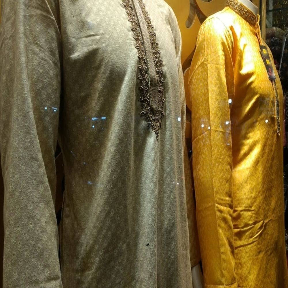 Yellow,Outerwear,Textile,Cope,Silk,Metal,Robe