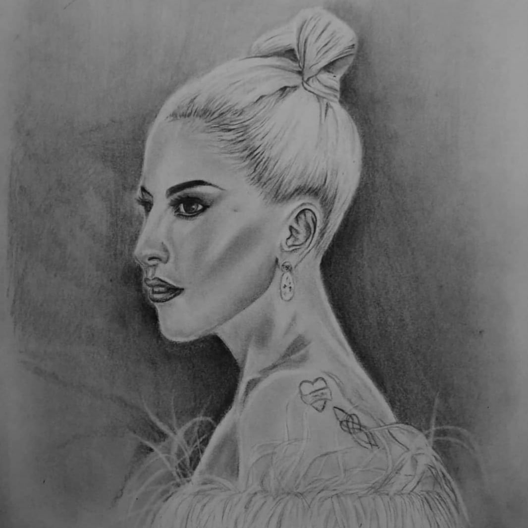 Ear,Lip,Hairstyle,Chin,Eyebrow,Style,Jaw,Monochrome,Art,Neck