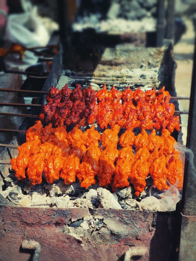 Food,Cuisine,Dish,Street food,Meat,Suya,Shashlik,Grilling,Mediterranean food,Snack