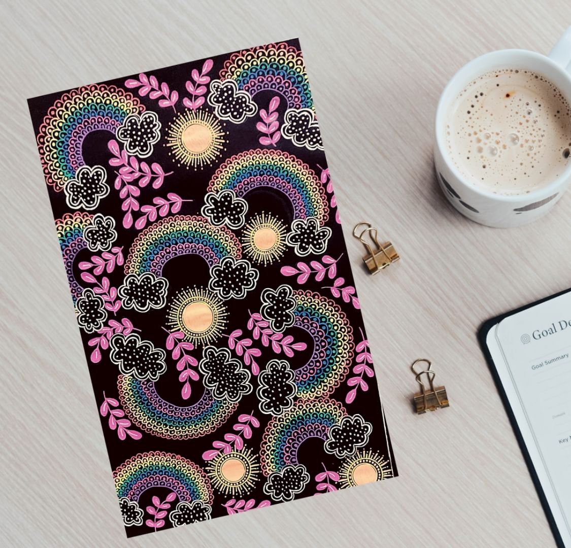 Pink,Pattern,Design,Font,Visual arts,Wallet,Circle,Textile,Motif,Fashion accessory