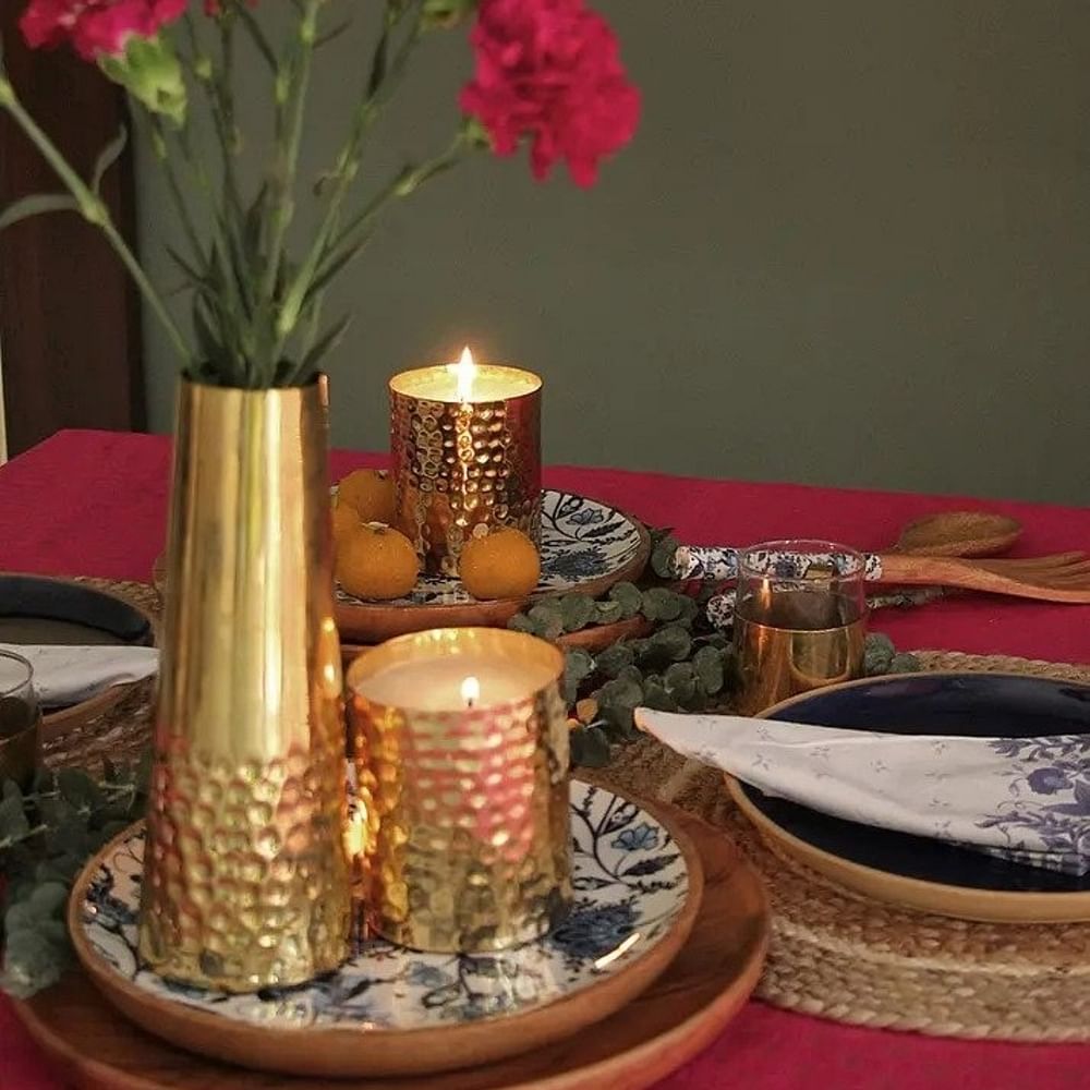 Candle,Flower,Plant,Table,Tableware,Decoration,Candle holder,Tablecloth,Textile,Lighting