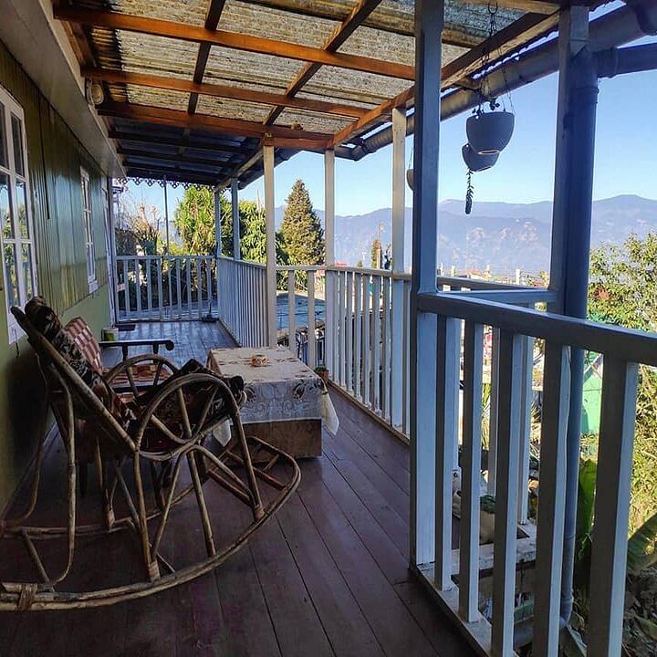 Sky,Property,Porch,Tree,Wood,Table,Plant,Shade,Chair,Interior design