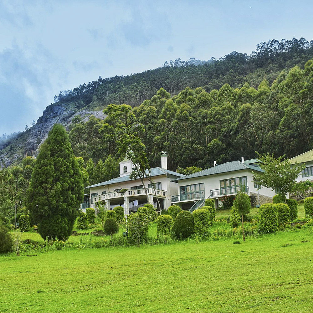 Plant,Sky,Mountain,Cloud,Green,Natural landscape,Tree,Land lot,House,Grass