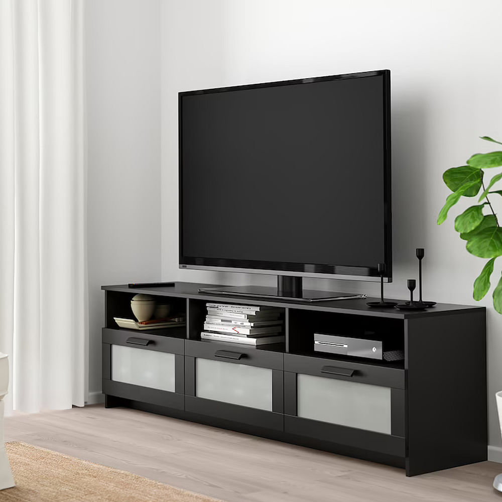 Furniture,Property,Cabinetry,Building,Television,Shelf,Shelving,Entertainment center,Television set,Grey